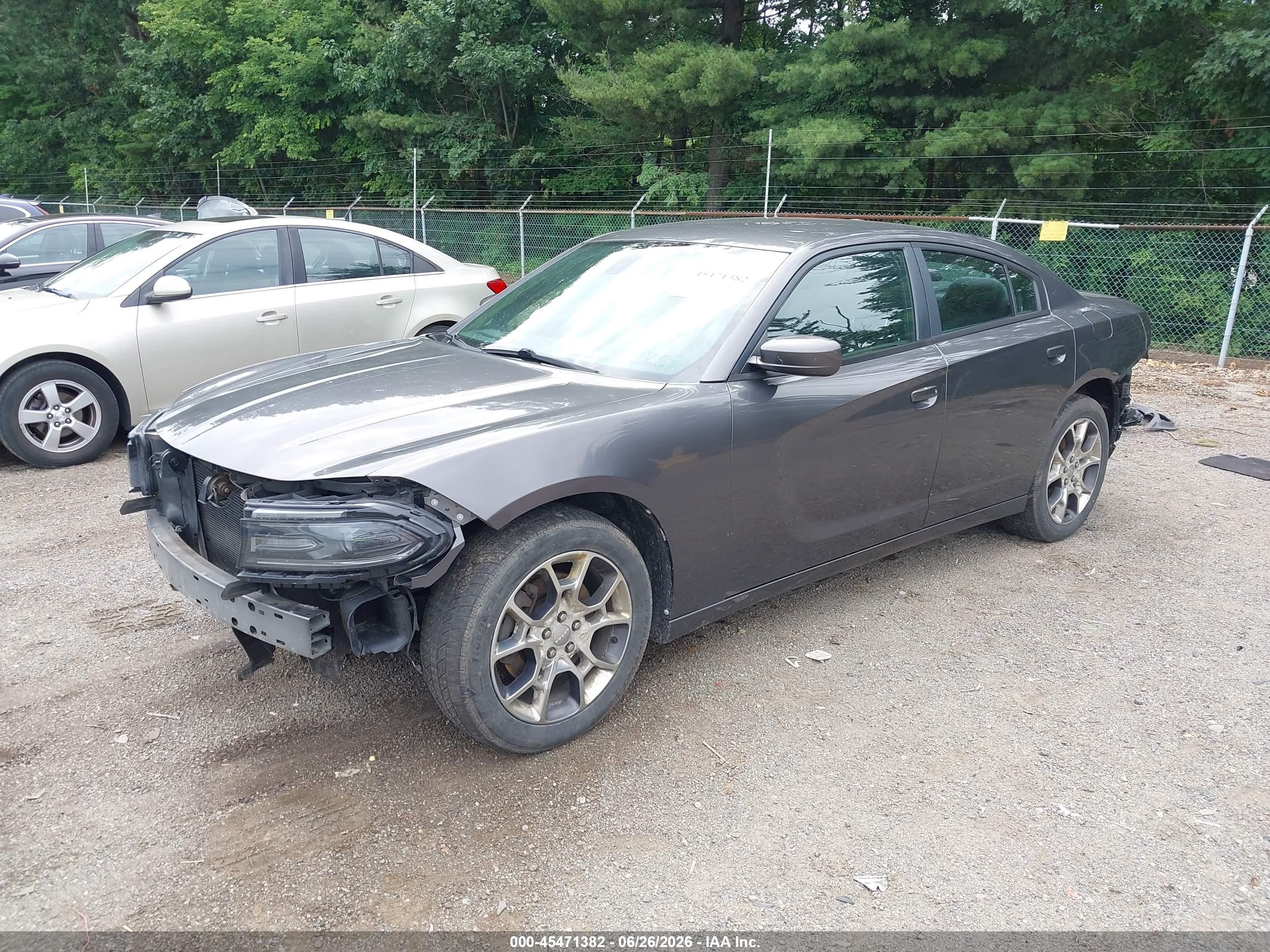 2015 Dodge Charger Se Gray vin: 2C3CDXFG3FH827899