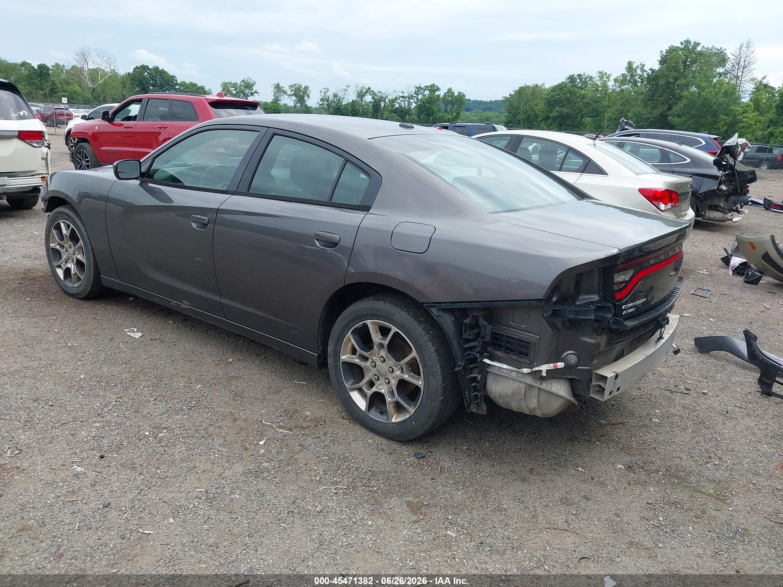 2015 Dodge Charger Se Gray vin: 2C3CDXFG3FH827899