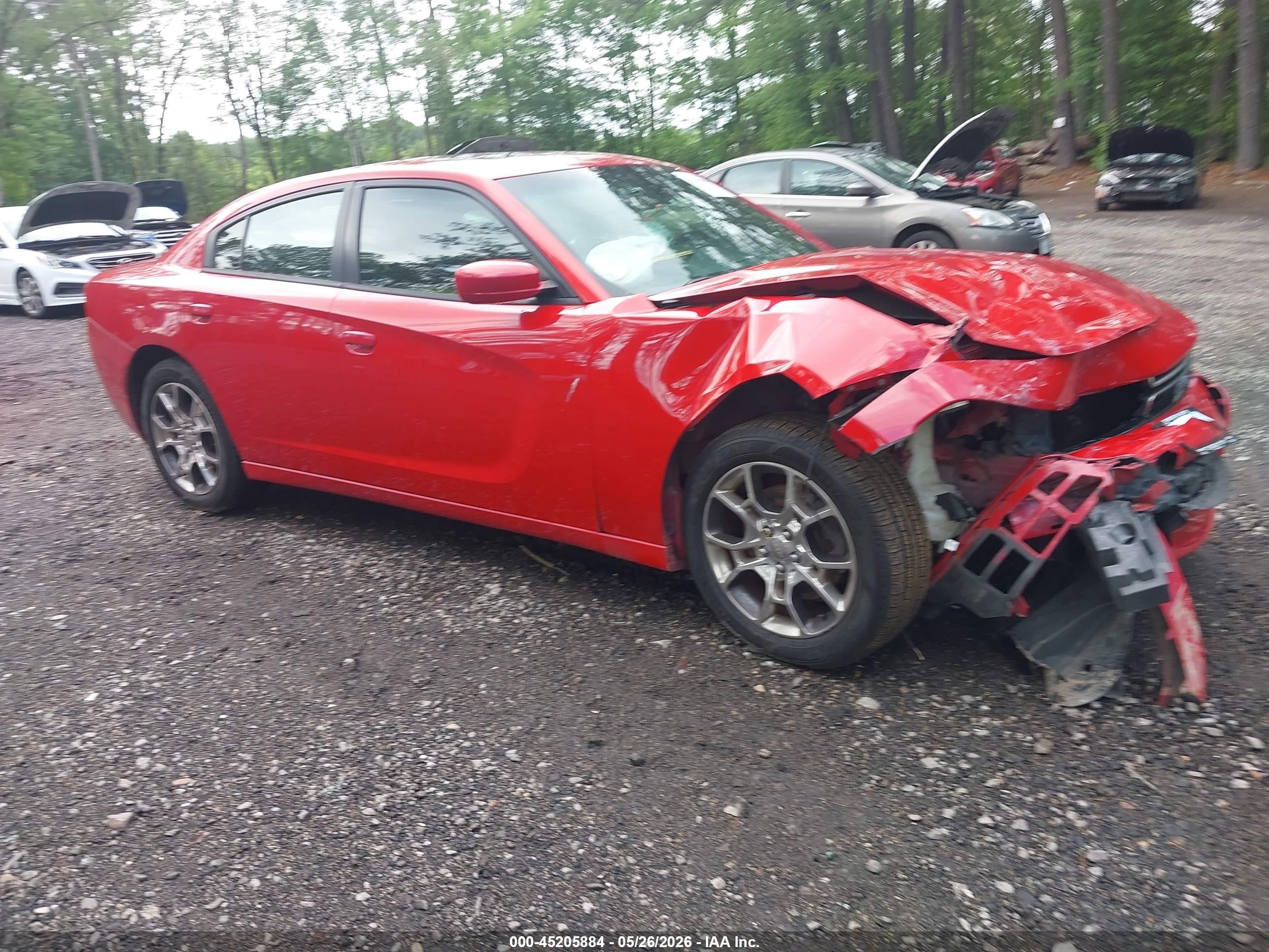 2015 Dodge Charger Se Red vin: 2C3CDXFG3FH828258