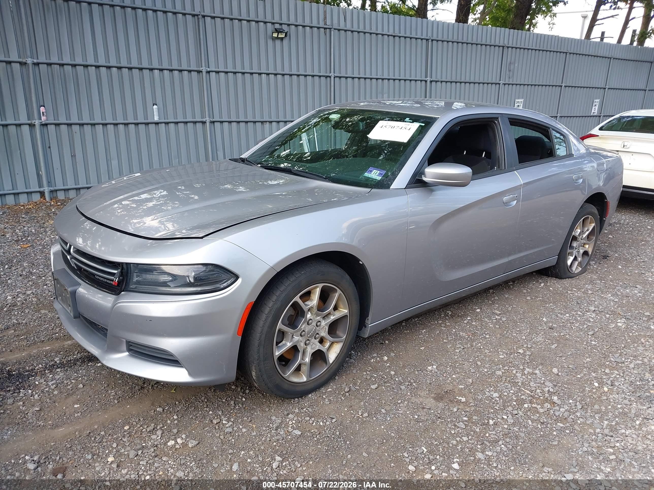2015 Dodge Charger Se Silver vin: 2C3CDXFG5FH815396