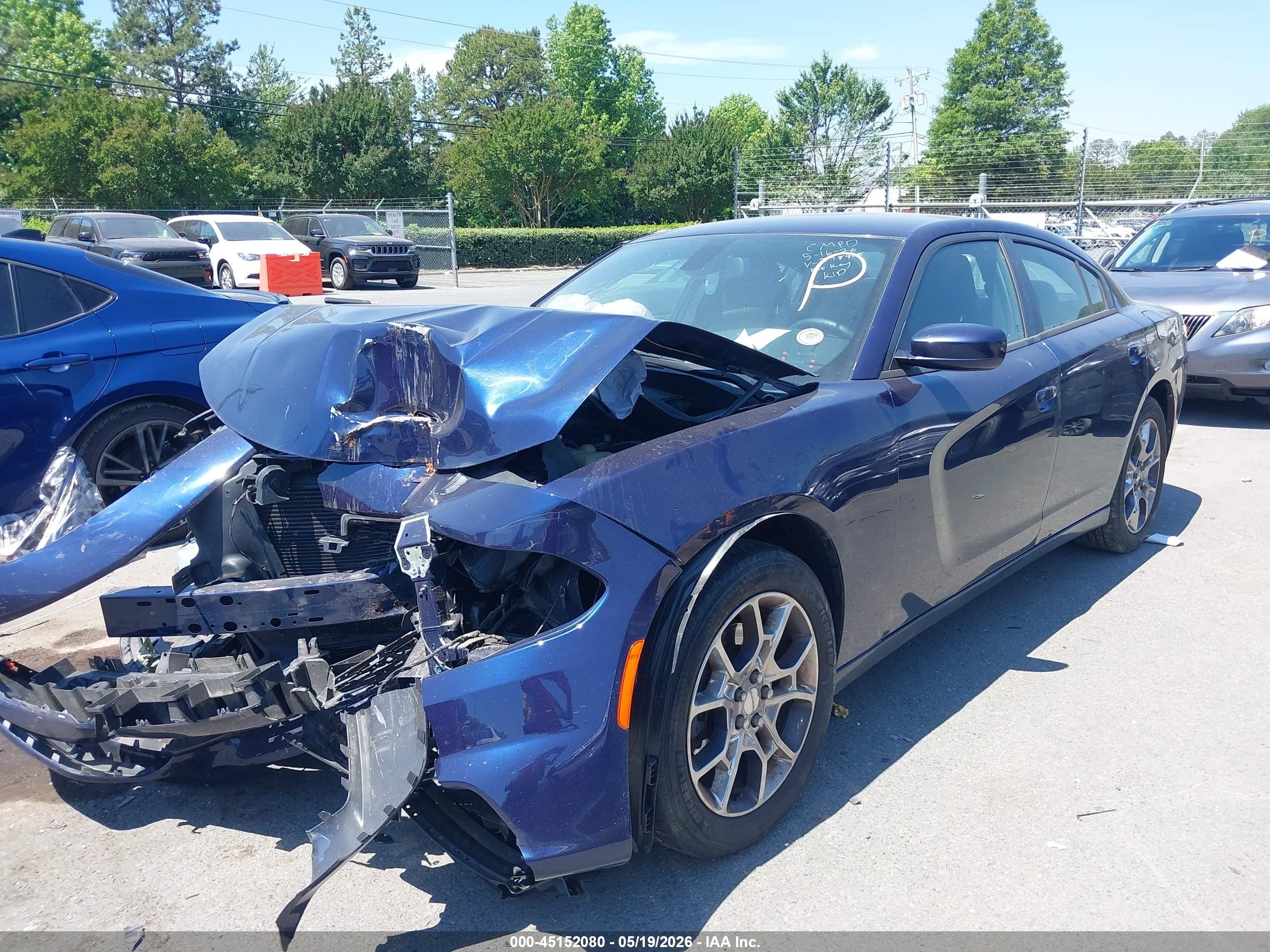2015 Dodge Charger Se Blue vin: 2C3CDXFG6FH778908