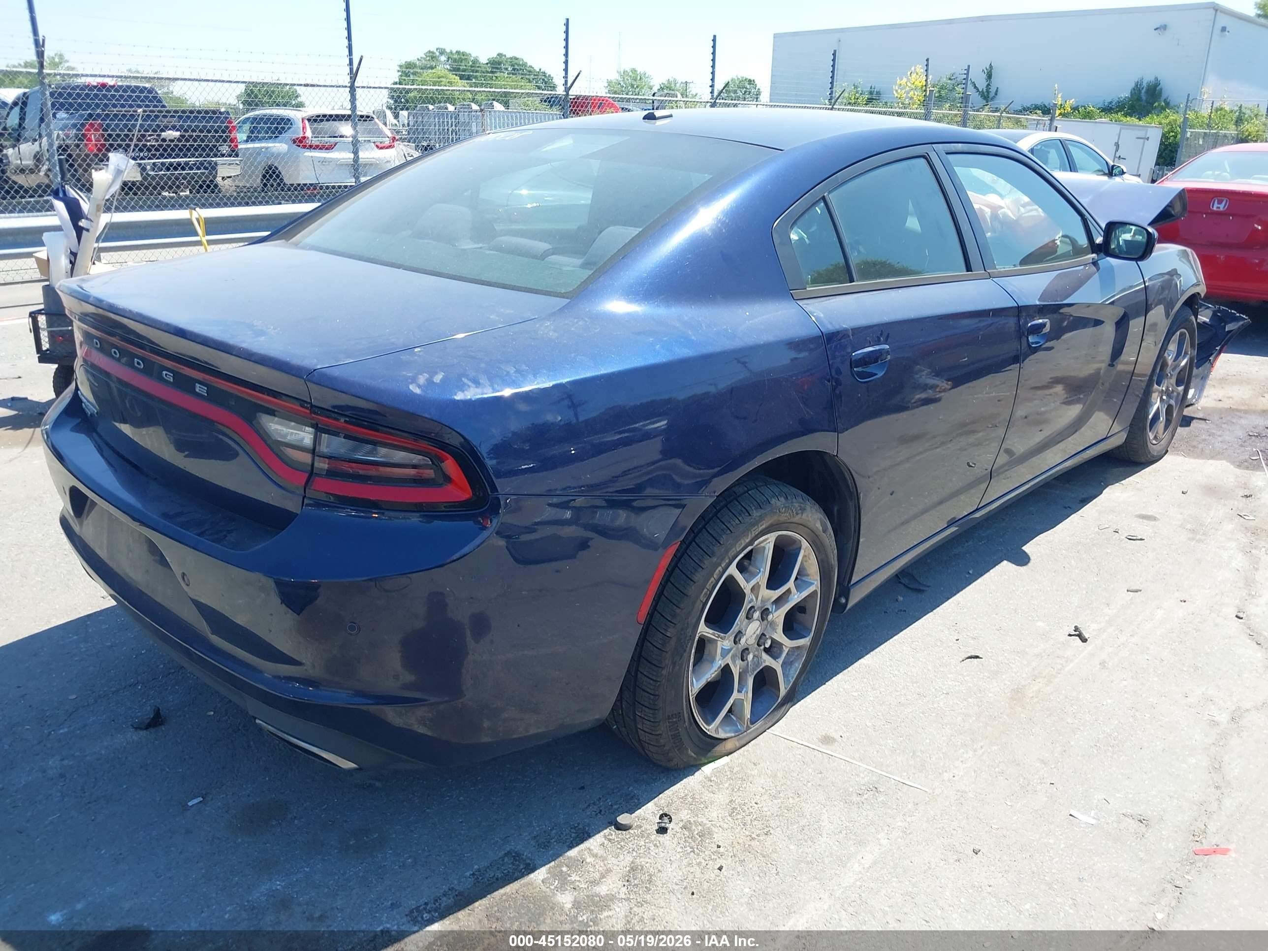 2015 Dodge Charger Se Blue vin: 2C3CDXFG6FH778908