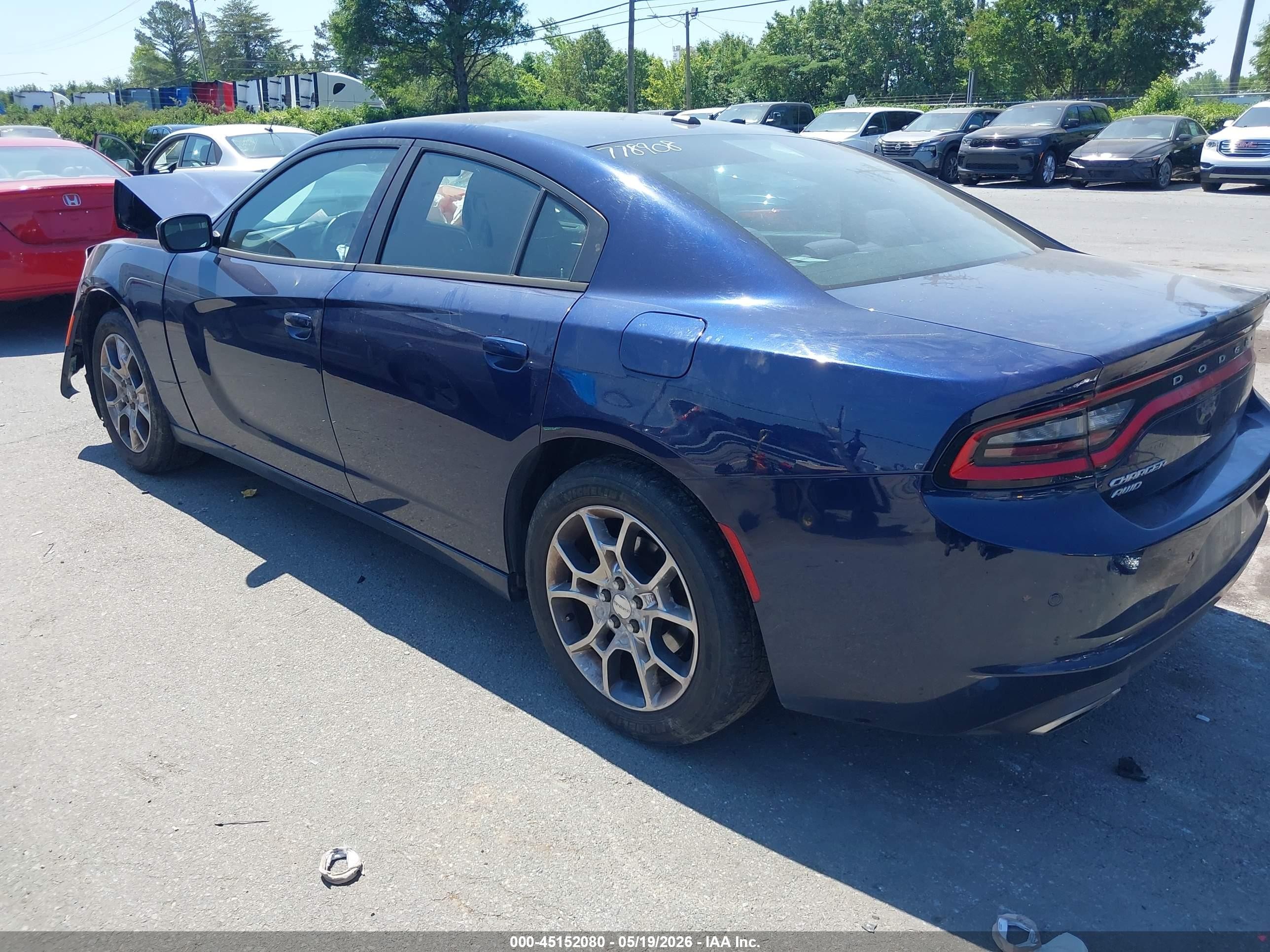 2015 Dodge Charger Se Blue vin: 2C3CDXFG6FH778908