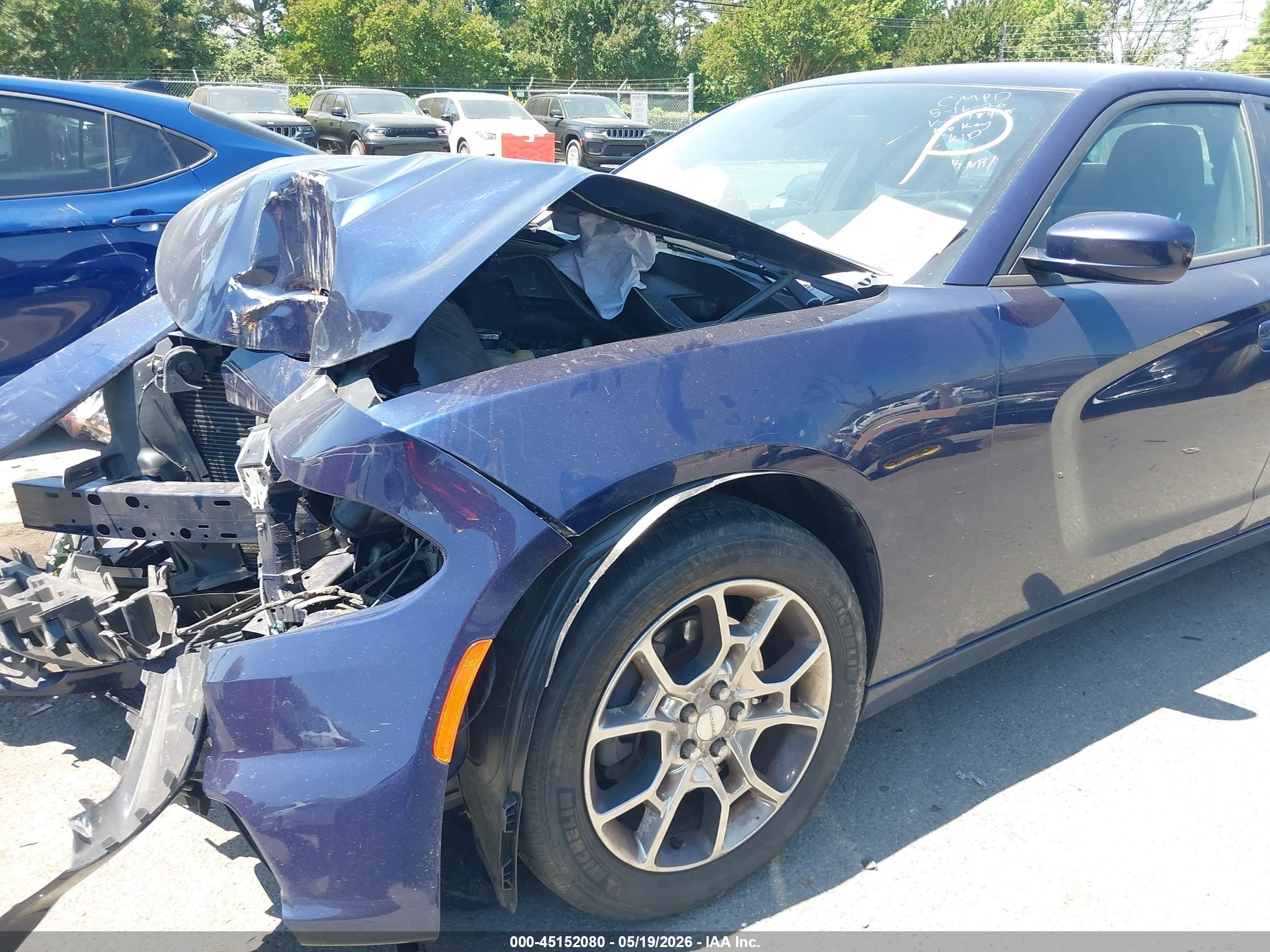 2015 Dodge Charger Se Blue vin: 2C3CDXFG6FH778908