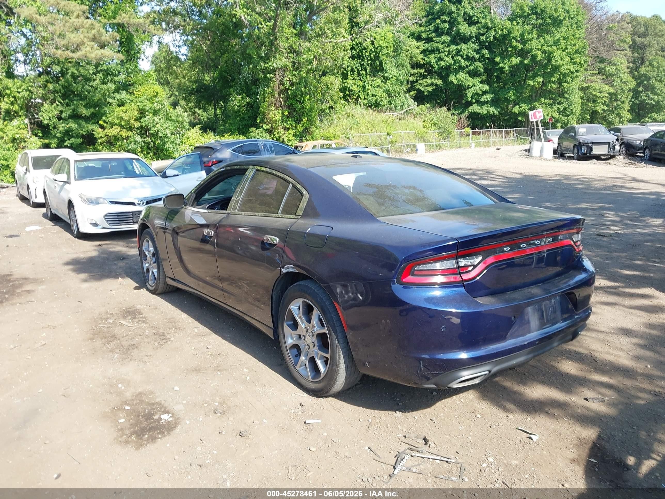 2015 Dodge Charger Se Blue vin: 2C3CDXFG6FH827900