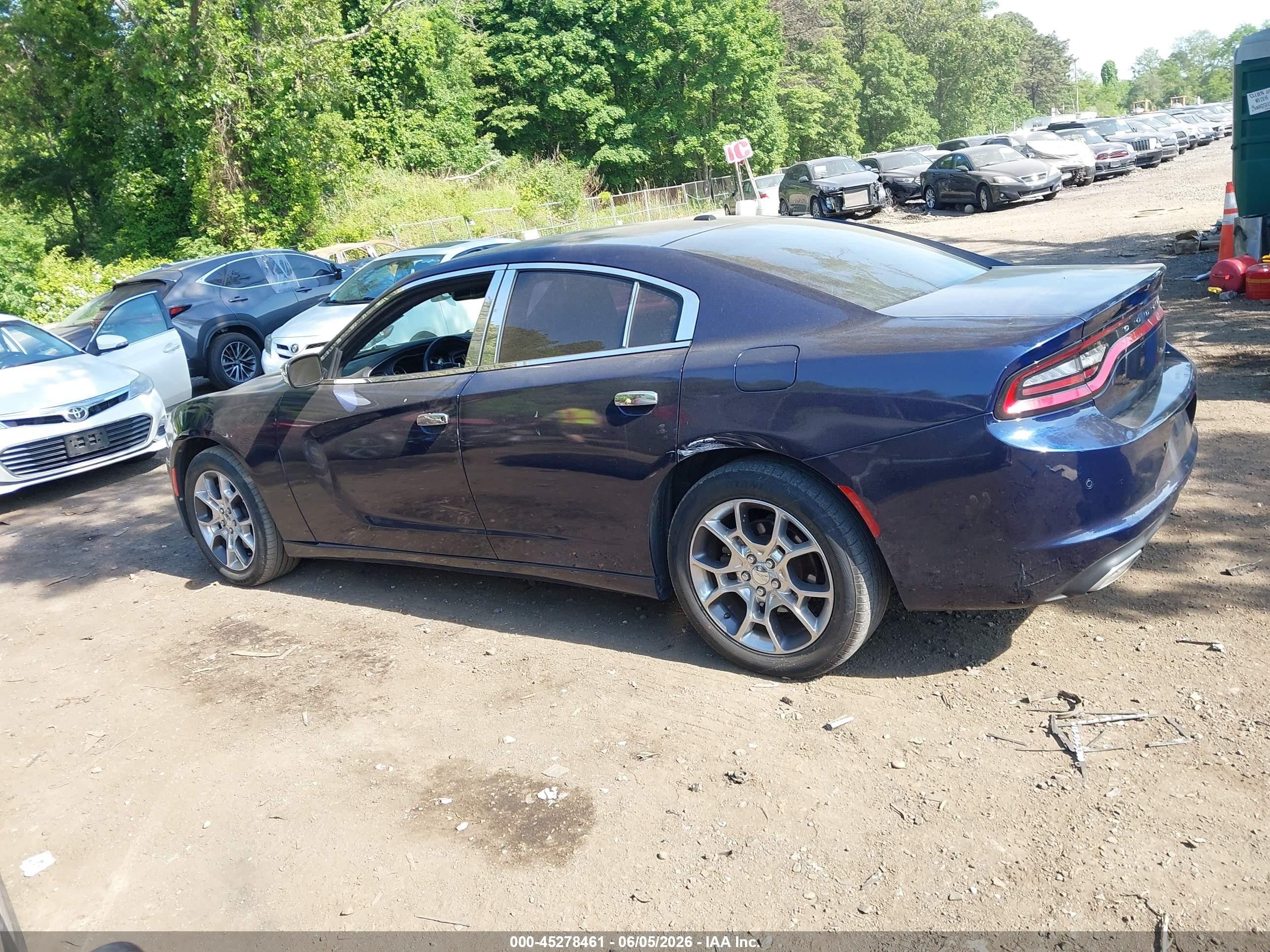 2015 Dodge Charger Se Blue vin: 2C3CDXFG6FH827900