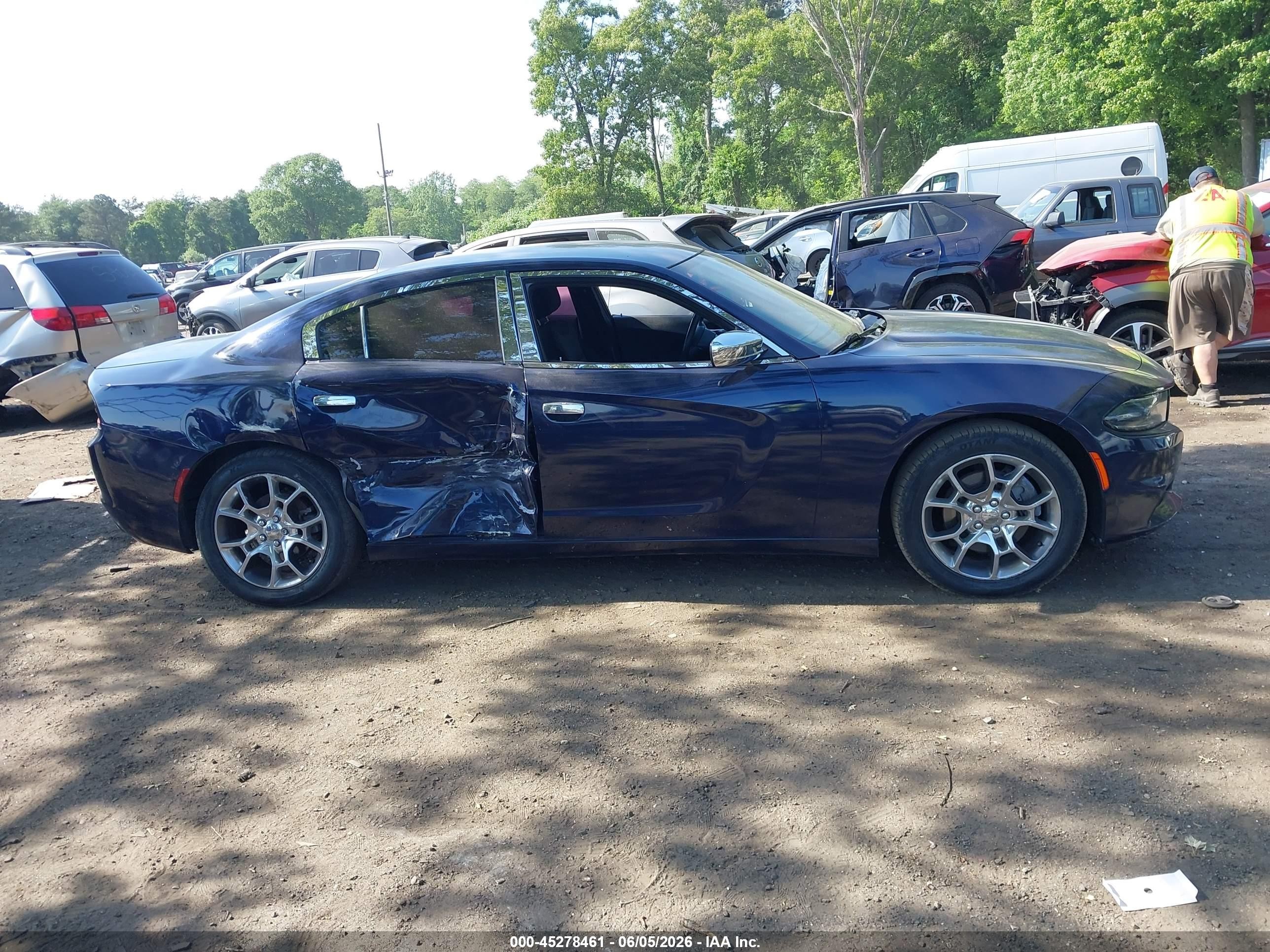 2015 Dodge Charger Se Blue vin: 2C3CDXFG6FH827900