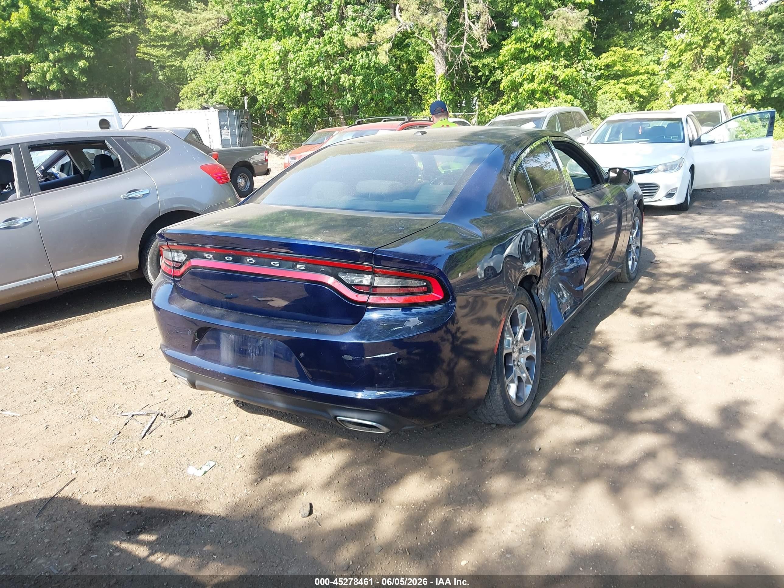 2015 Dodge Charger Se Blue vin: 2C3CDXFG6FH827900