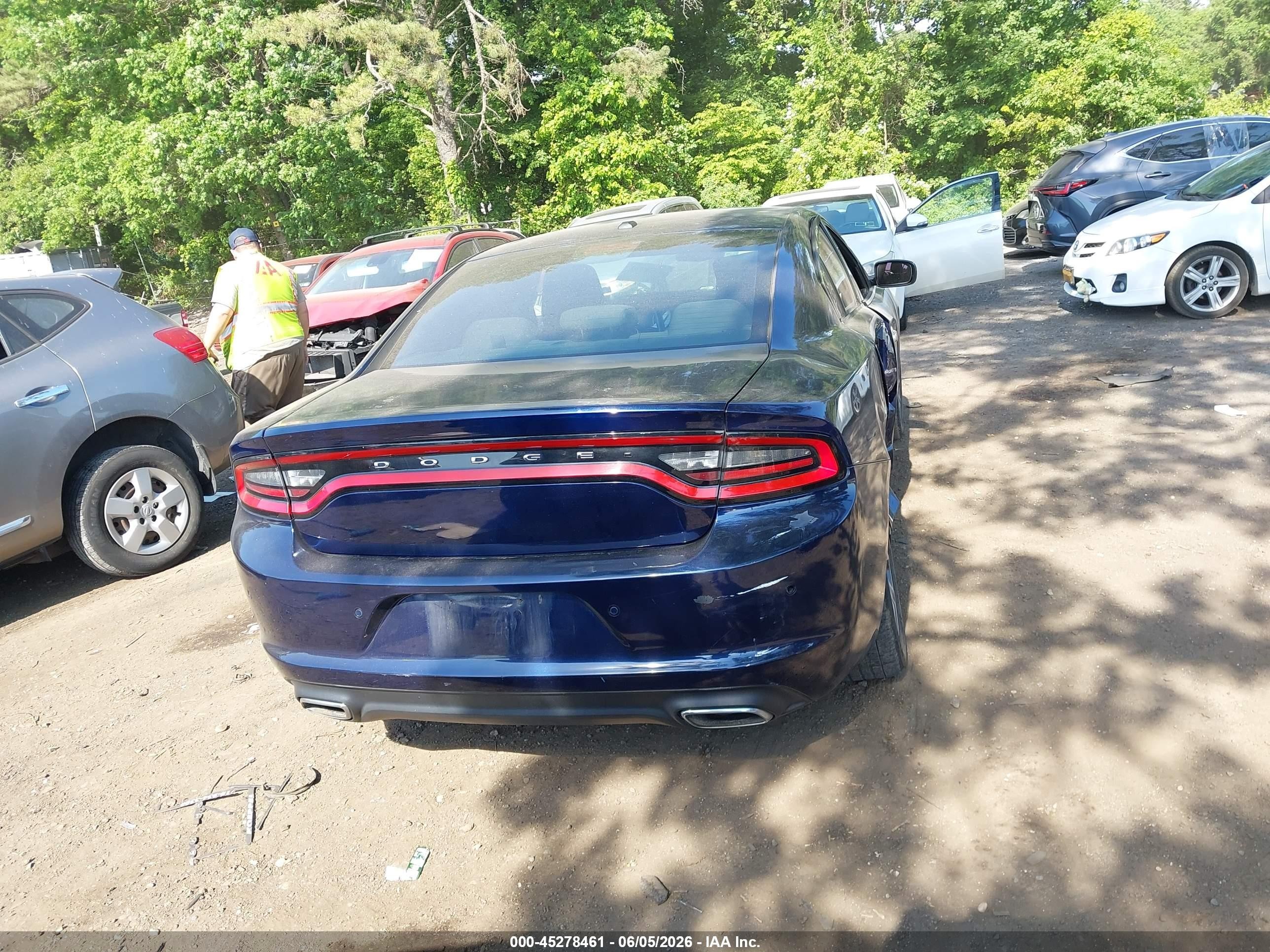 2015 Dodge Charger Se Blue vin: 2C3CDXFG6FH827900