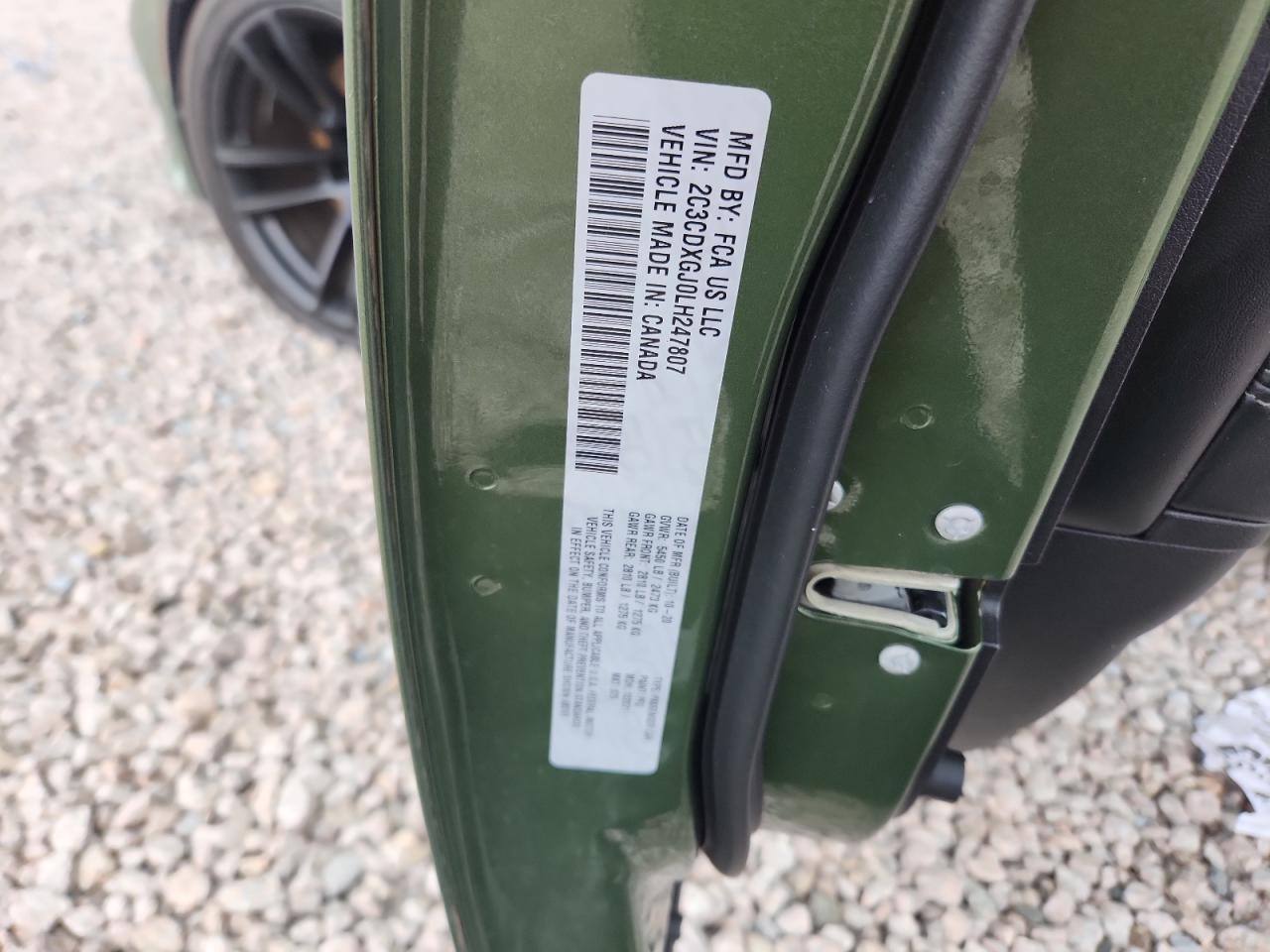 2020 Dodge Charger Scat Pack Green vin: 2C3CDXGJ0LH247807