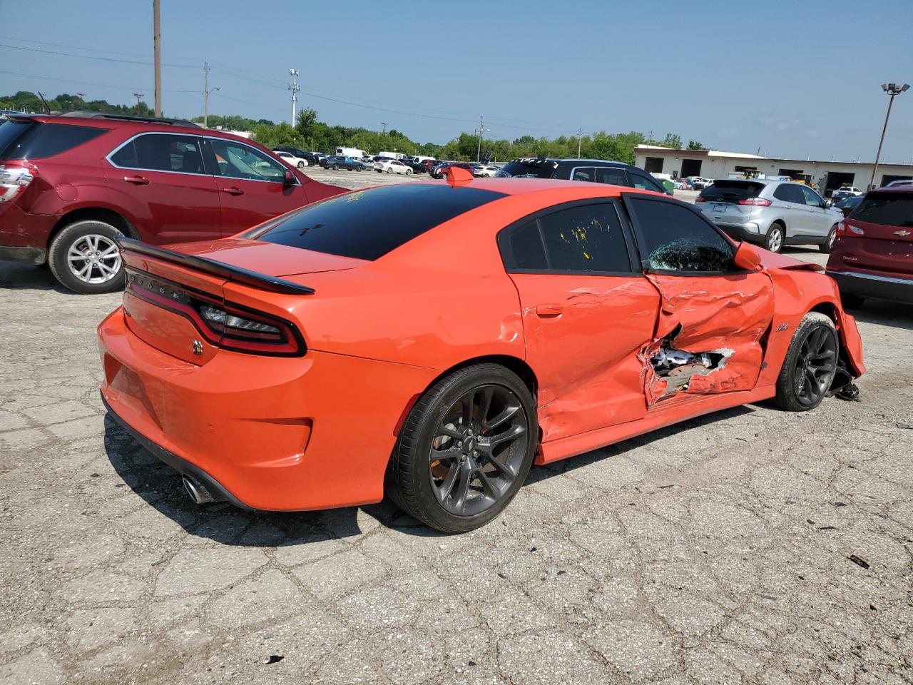2021 Dodge Charger Scat Pack Orange vin: 2C3CDXGJ0MH588349