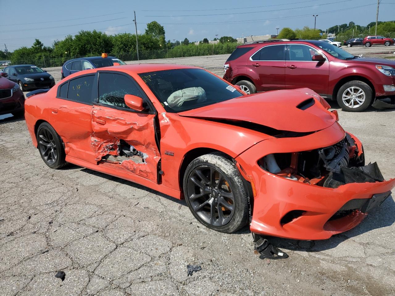 2021 Dodge Charger Scat Pack Orange vin: 2C3CDXGJ0MH588349