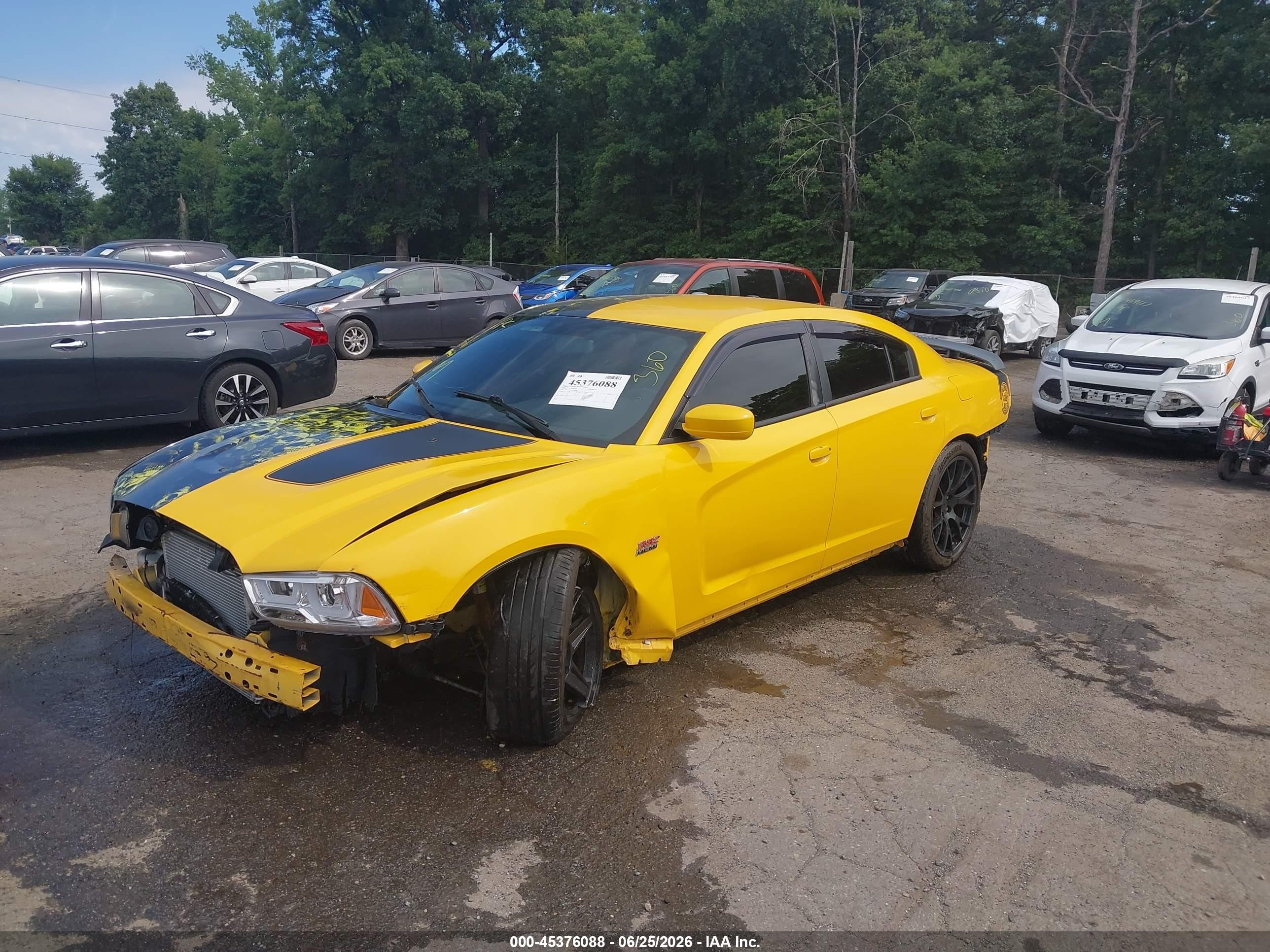 2012 Dodge Charger Srt8 Superbee Yellow vin: 2C3CDXGJ1CH298443