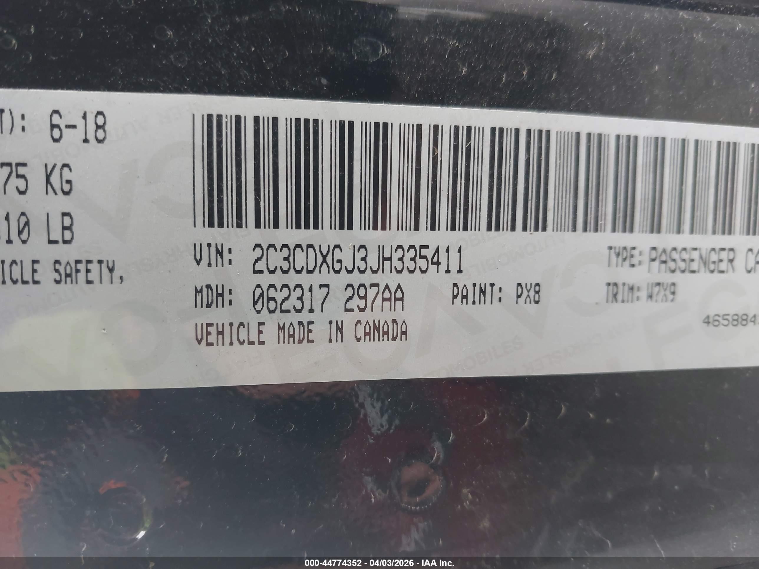 2018 Dodge Charger R/t Scat Pack Rwd Black vin: 2C3CDXGJ3JH335411