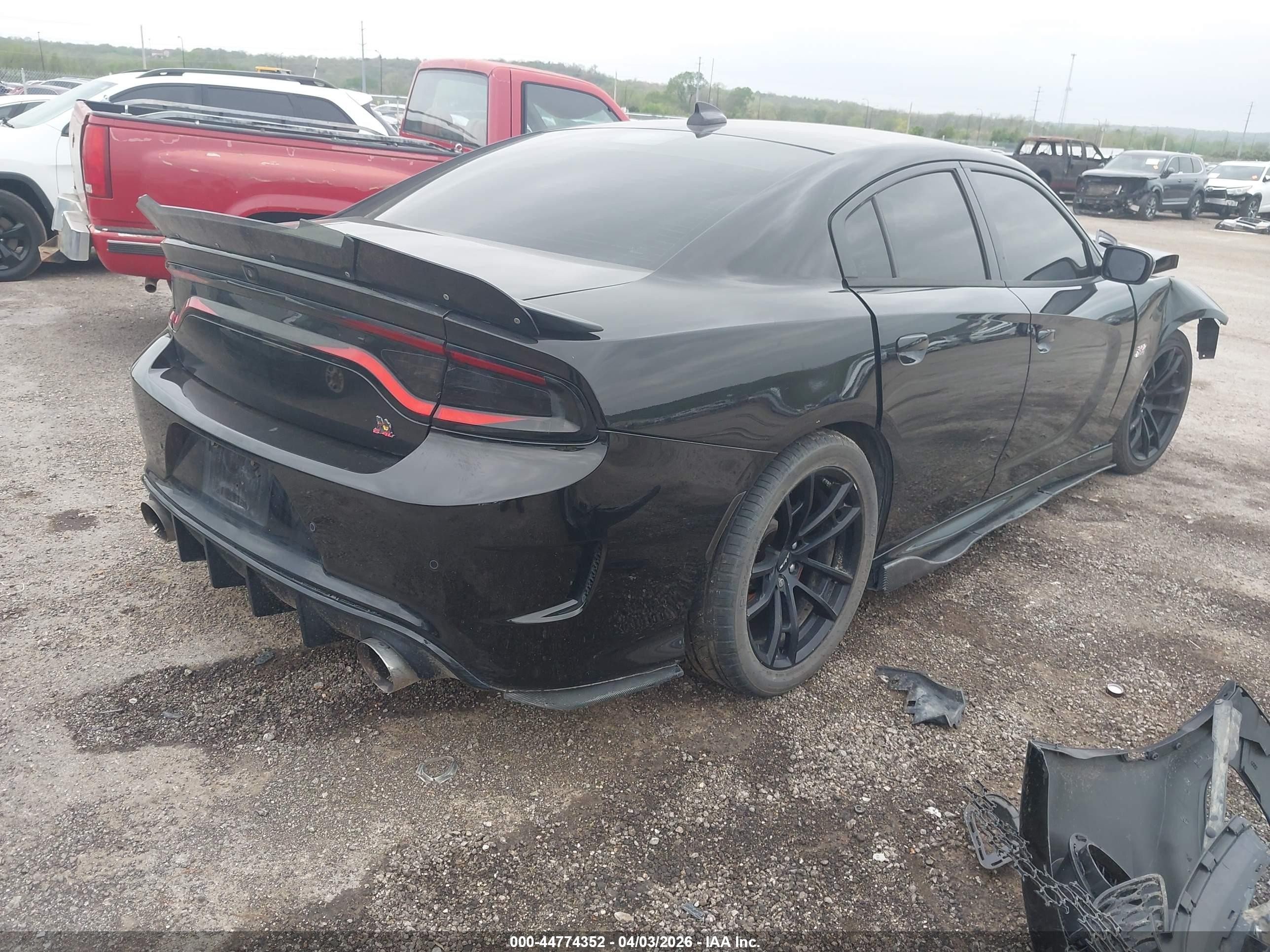 2018 Dodge Charger R/t Scat Pack Rwd Black vin: 2C3CDXGJ3JH335411