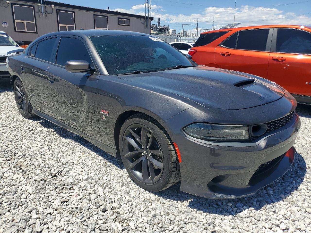 2019 Dodge Charger Scat Pack Серый vin: 2C3CDXGJ3KH579156