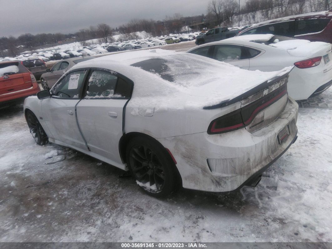 2021 Dodge Charger Scat Pack White vin: 2C3CDXGJ3MH594839
