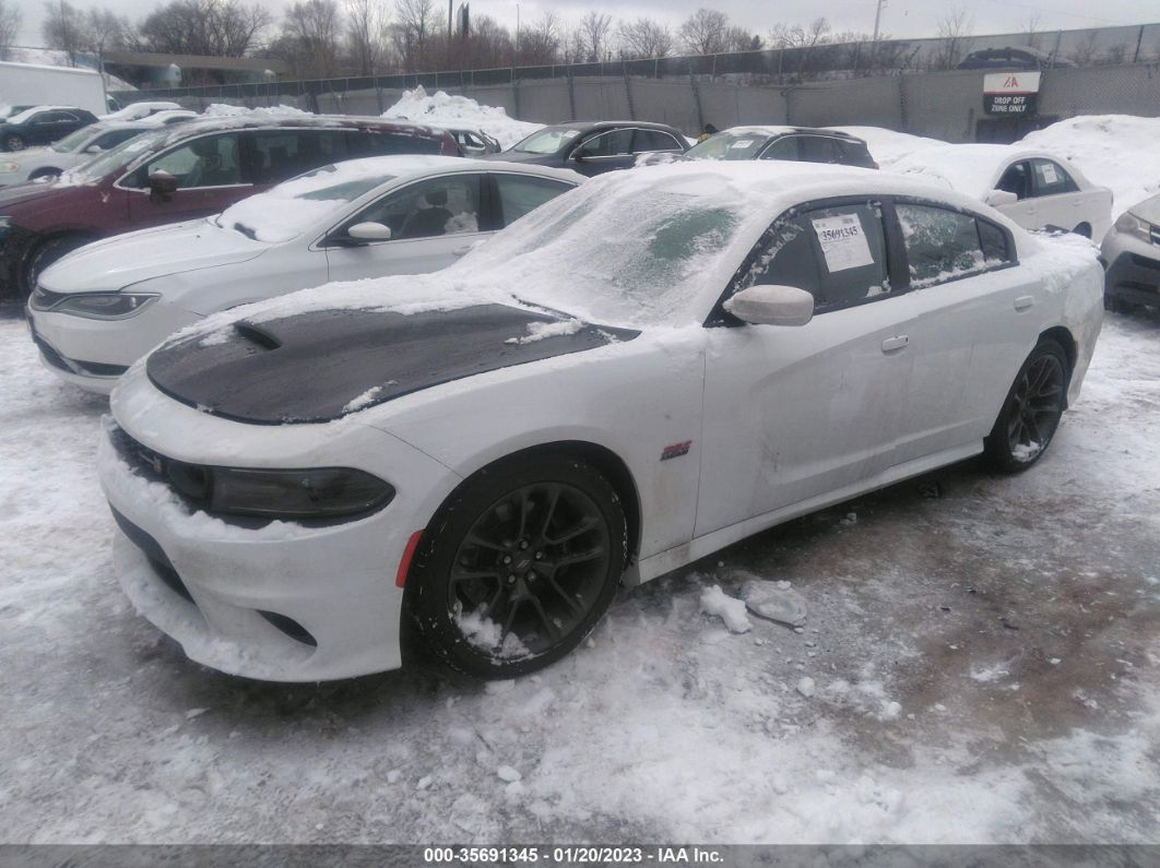 2021 Dodge Charger Scat Pack White vin: 2C3CDXGJ3MH594839