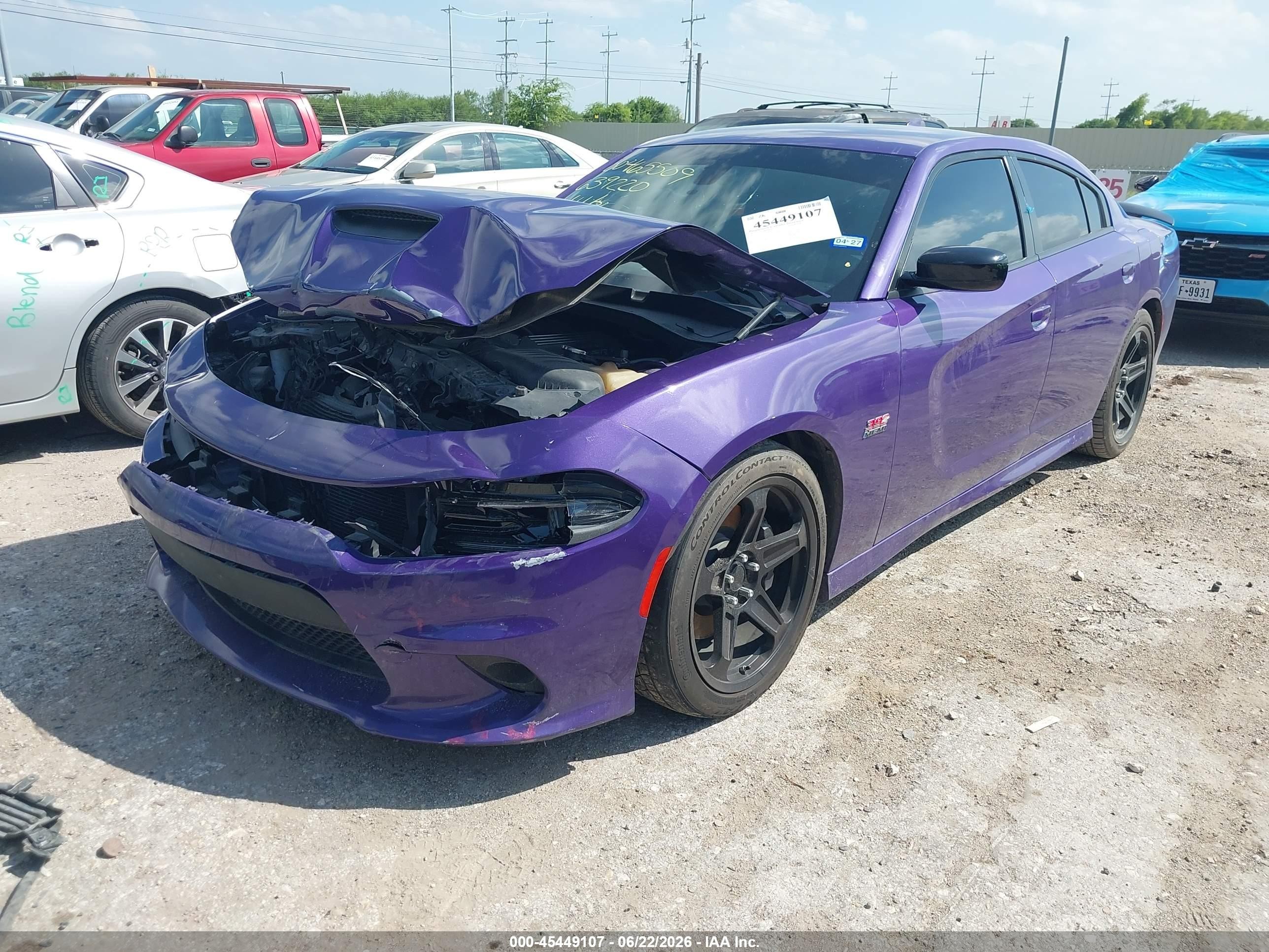 2023 Dodge Charger Scat Pack Purple vin: 2C3CDXGJ3PH639220