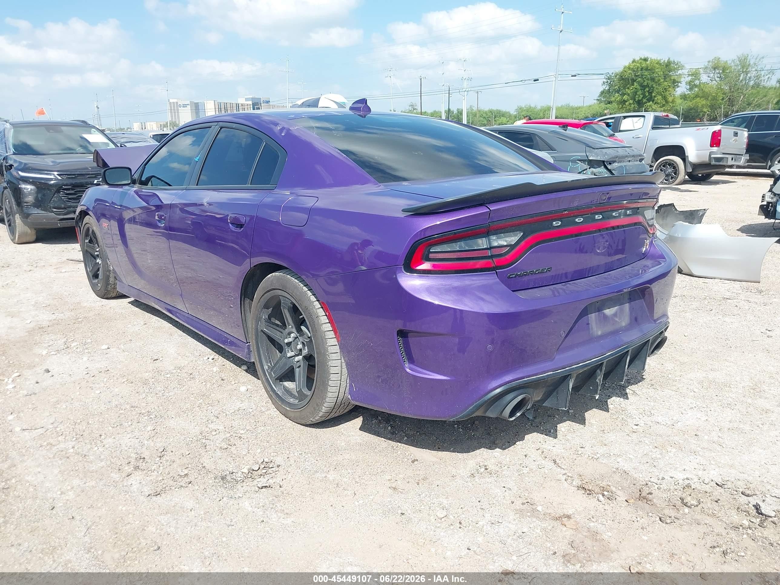 2023 Dodge Charger Scat Pack Purple vin: 2C3CDXGJ3PH639220