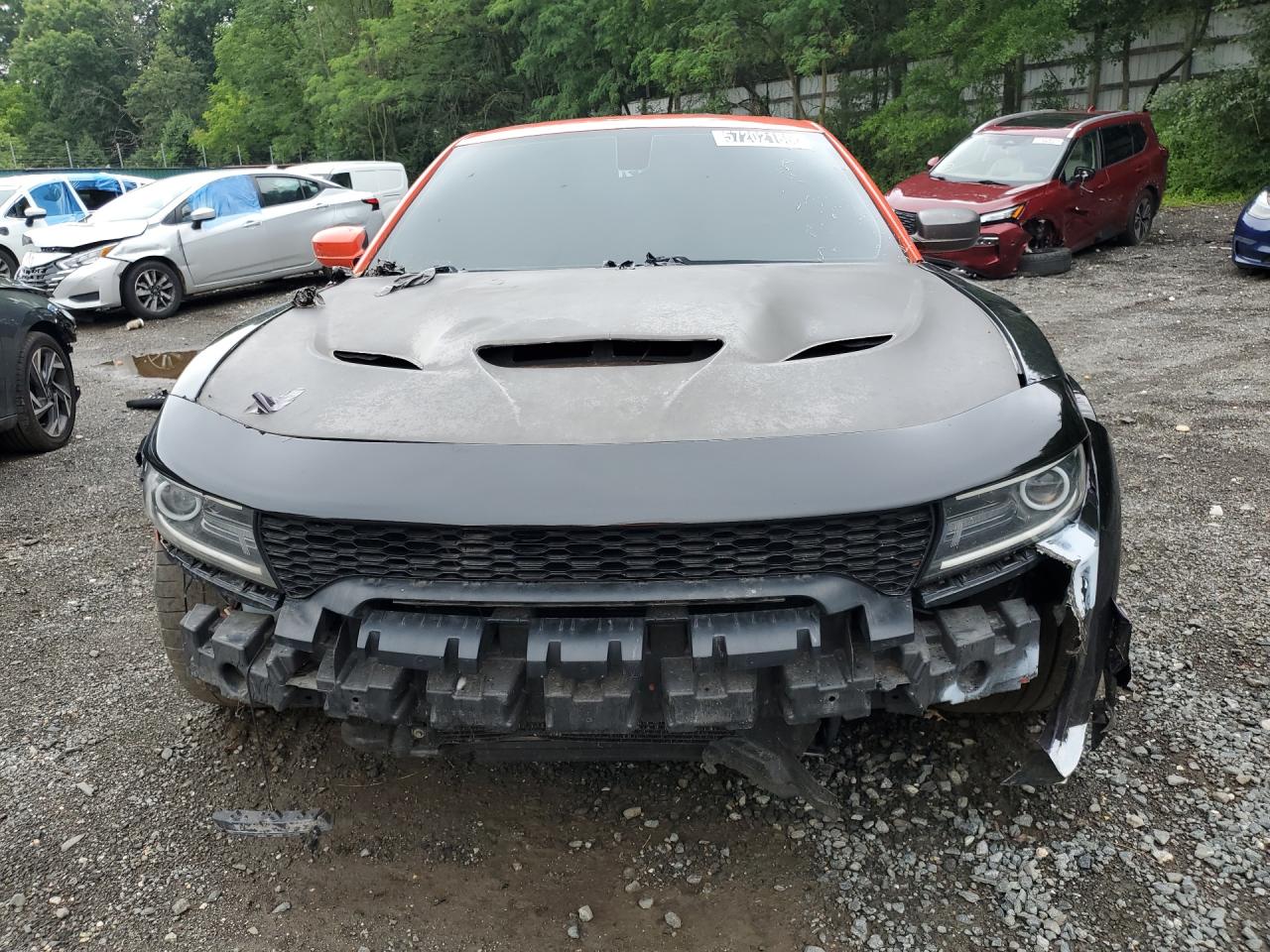 2019 Dodge Charger Scat Pack Оранжевый vin: 2C3CDXGJ4KH558994 Damage: Hood, Peeling, > 12 Inches