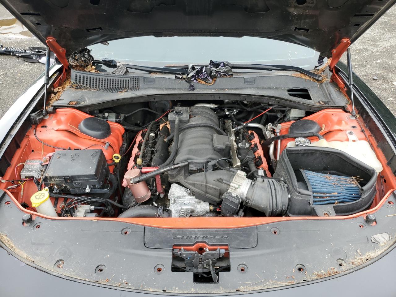 2019 Dodge Charger Scat Pack Оранжевый vin: 2C3CDXGJ4KH558994 Damage: Air Intake Duct, Aftermarket, Acceptable