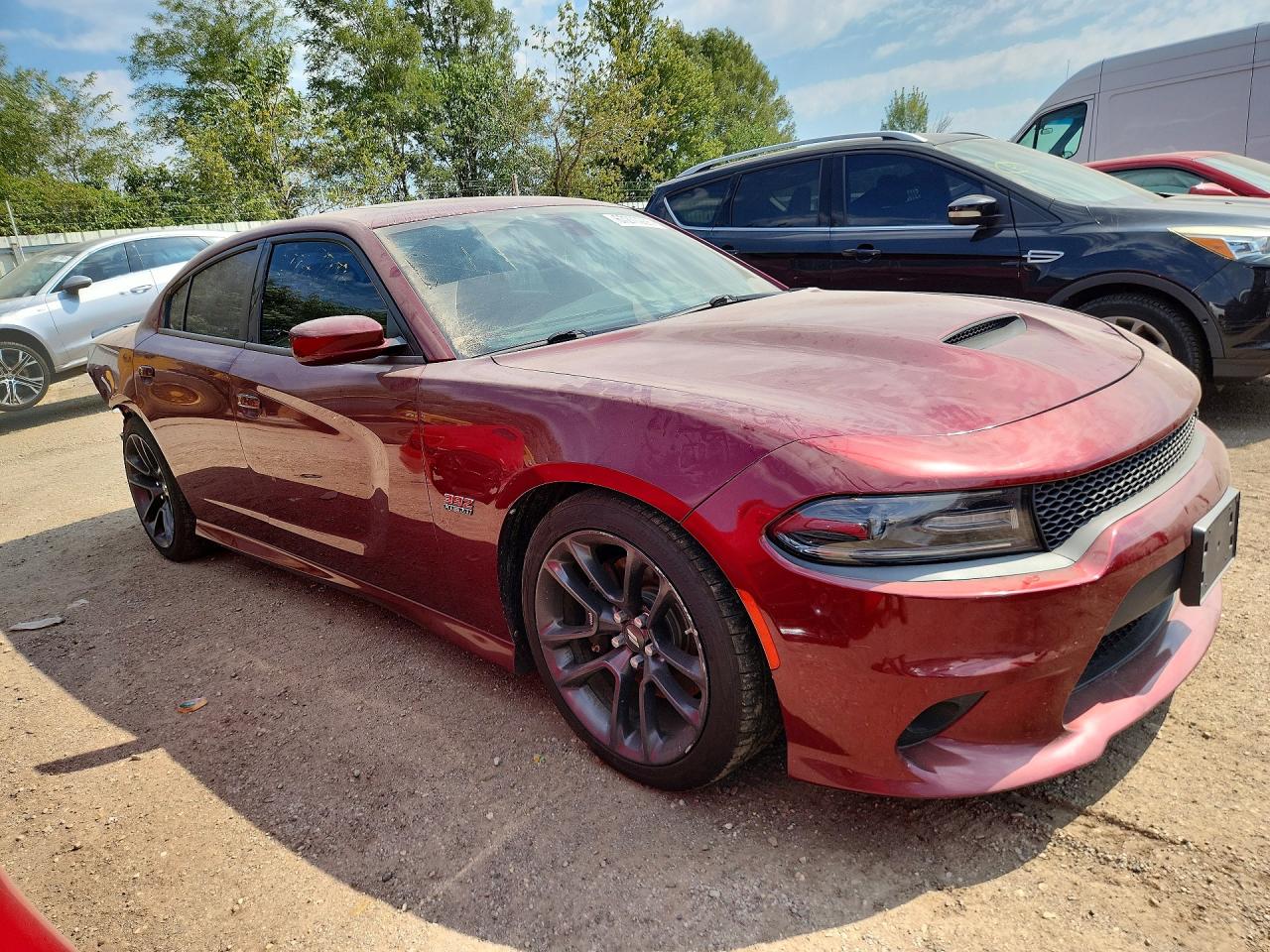 2018 Dodge Charger R Maroon vin: 2C3CDXGJ5JH158120