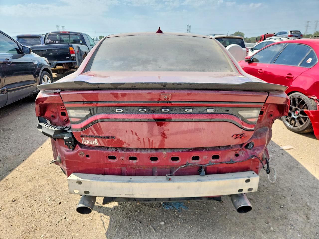 2018 Dodge Charger R Maroon vin: 2C3CDXGJ5JH158120