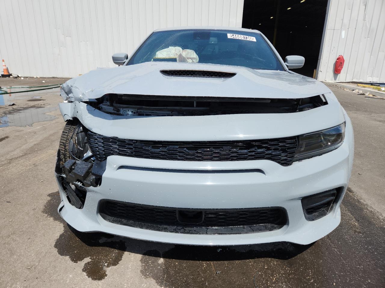2022 Dodge Charger Scat Pack Gray vin: 2C3CDXGJ5NH136026 Damage: Hood, Dent(S) W/ Paint Dmg, > 12 Inches
