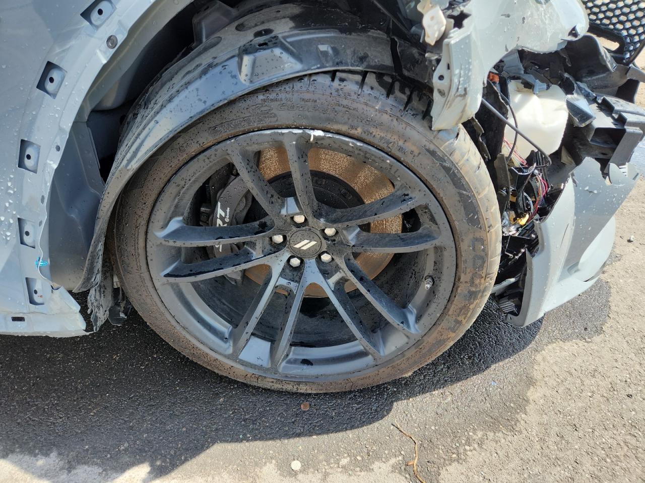 2022 Dodge Charger Scat Pack Gray vin: 2C3CDXGJ5NH136026 Damage: Right Front Wheel, Curb Rash, > 12 Inches