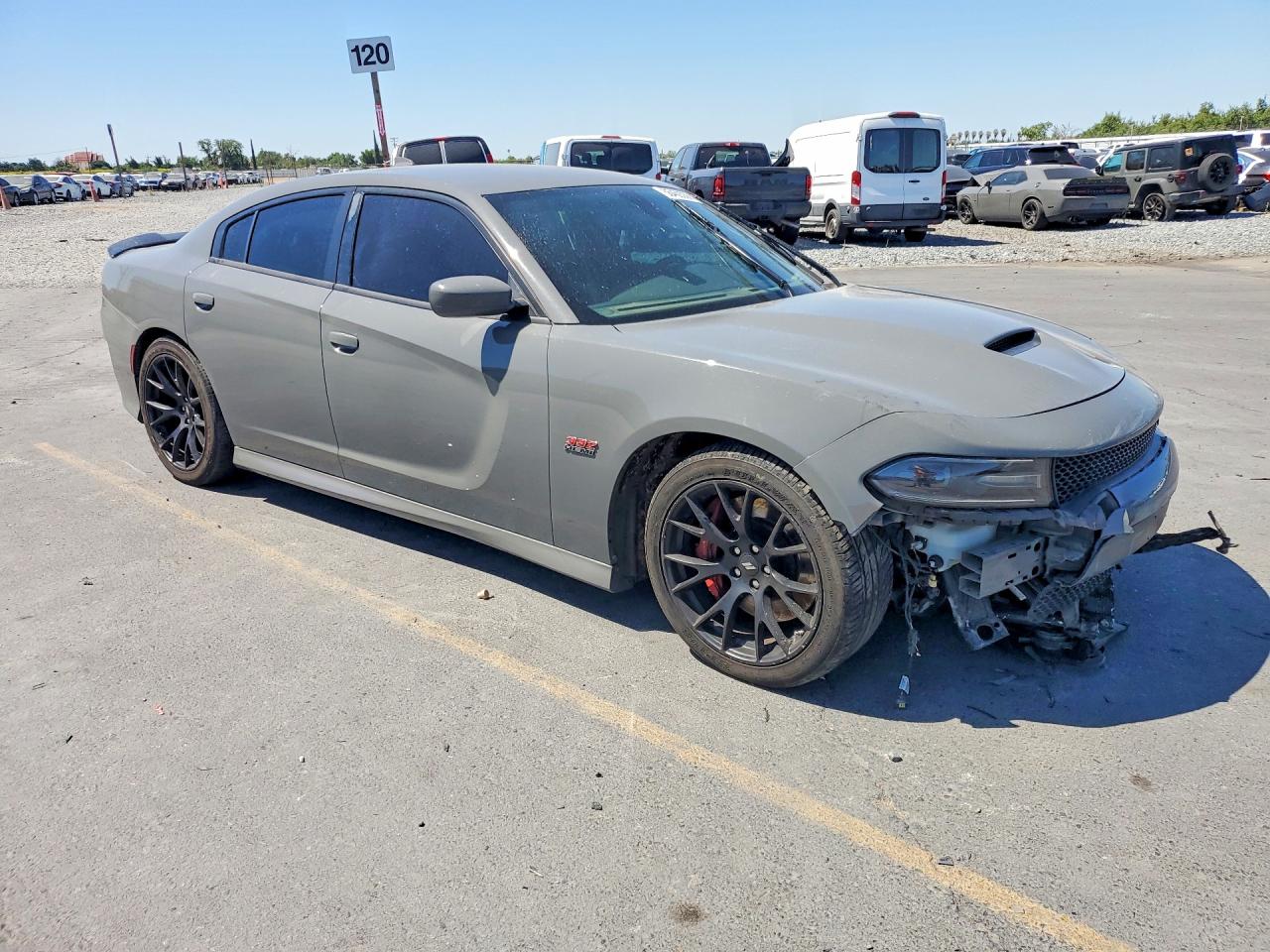 2018 Dodge Charger R Gray vin: 2C3CDXGJ6JH284857