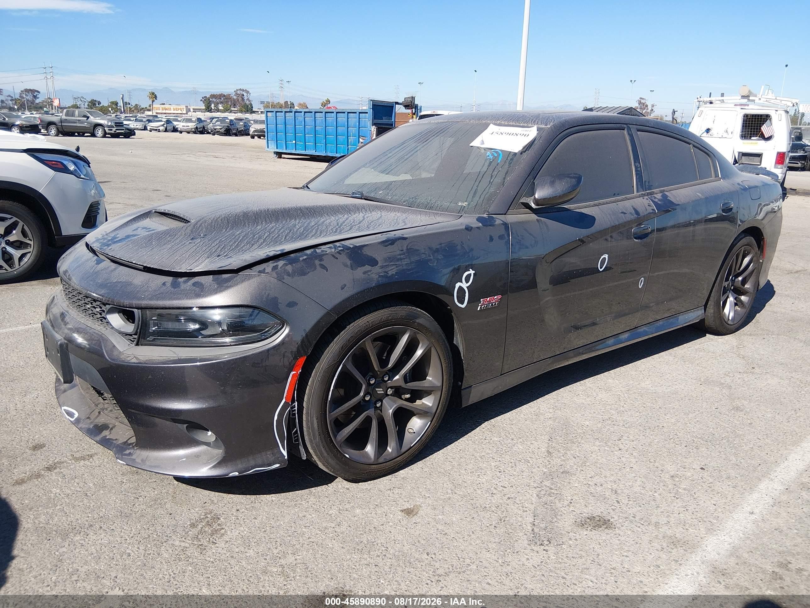 2020 Dodge Charger Scat Pack Rwd Gray vin: 2C3CDXGJ6LH237427