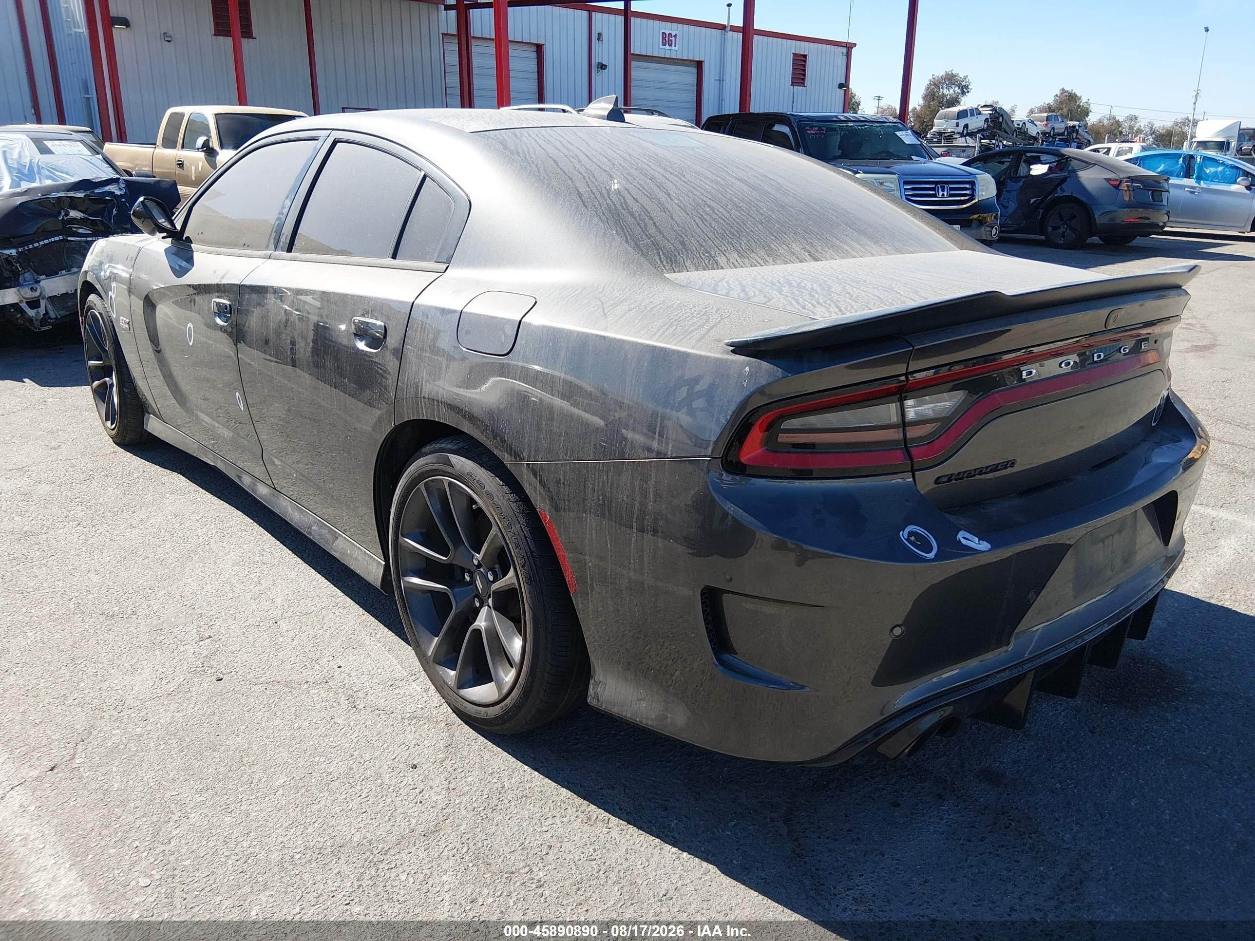 2020 Dodge Charger Scat Pack Rwd Gray vin: 2C3CDXGJ6LH237427