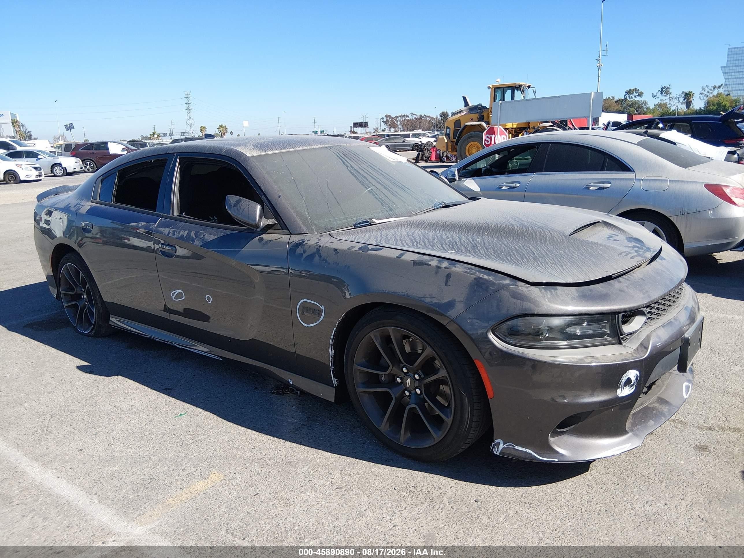 2020 Dodge Charger Scat Pack Rwd Gray vin: 2C3CDXGJ6LH237427