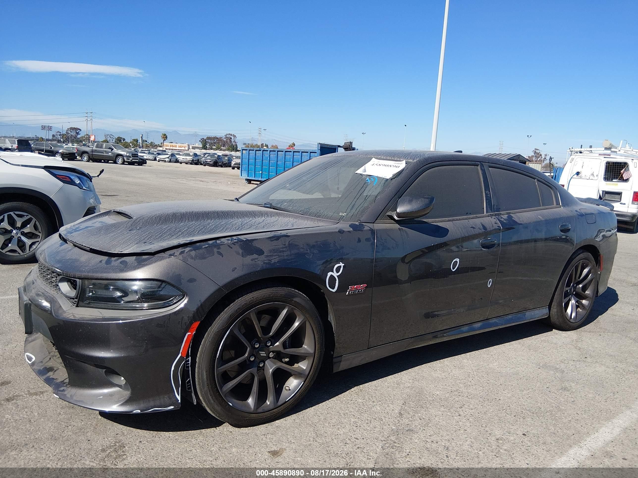 2020 Dodge Charger Scat Pack Rwd Gray vin: 2C3CDXGJ6LH237427