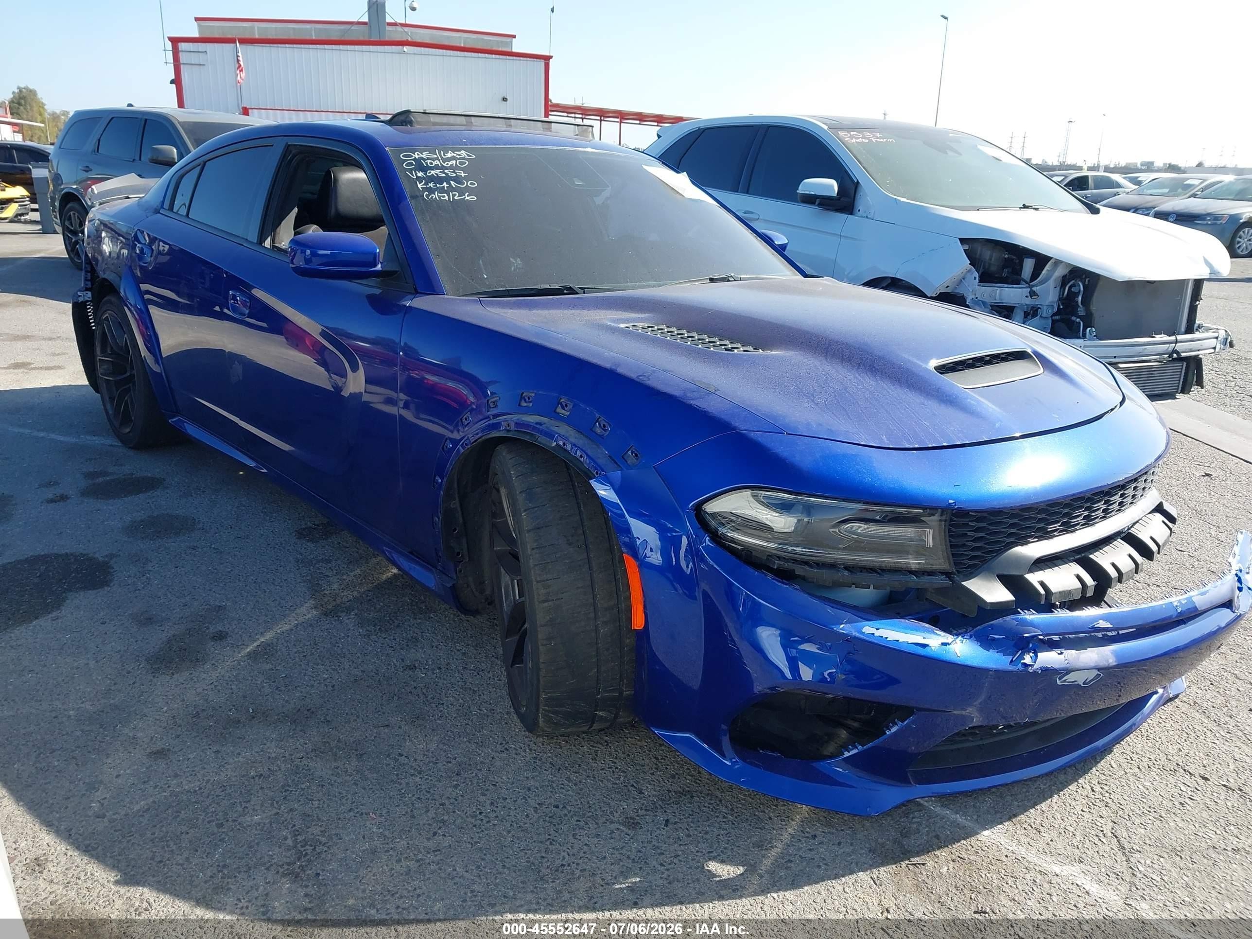 2021 Dodge Charger Scat Pack Widebody Rwd Blue vin: 2C3CDXGJ6MH579557