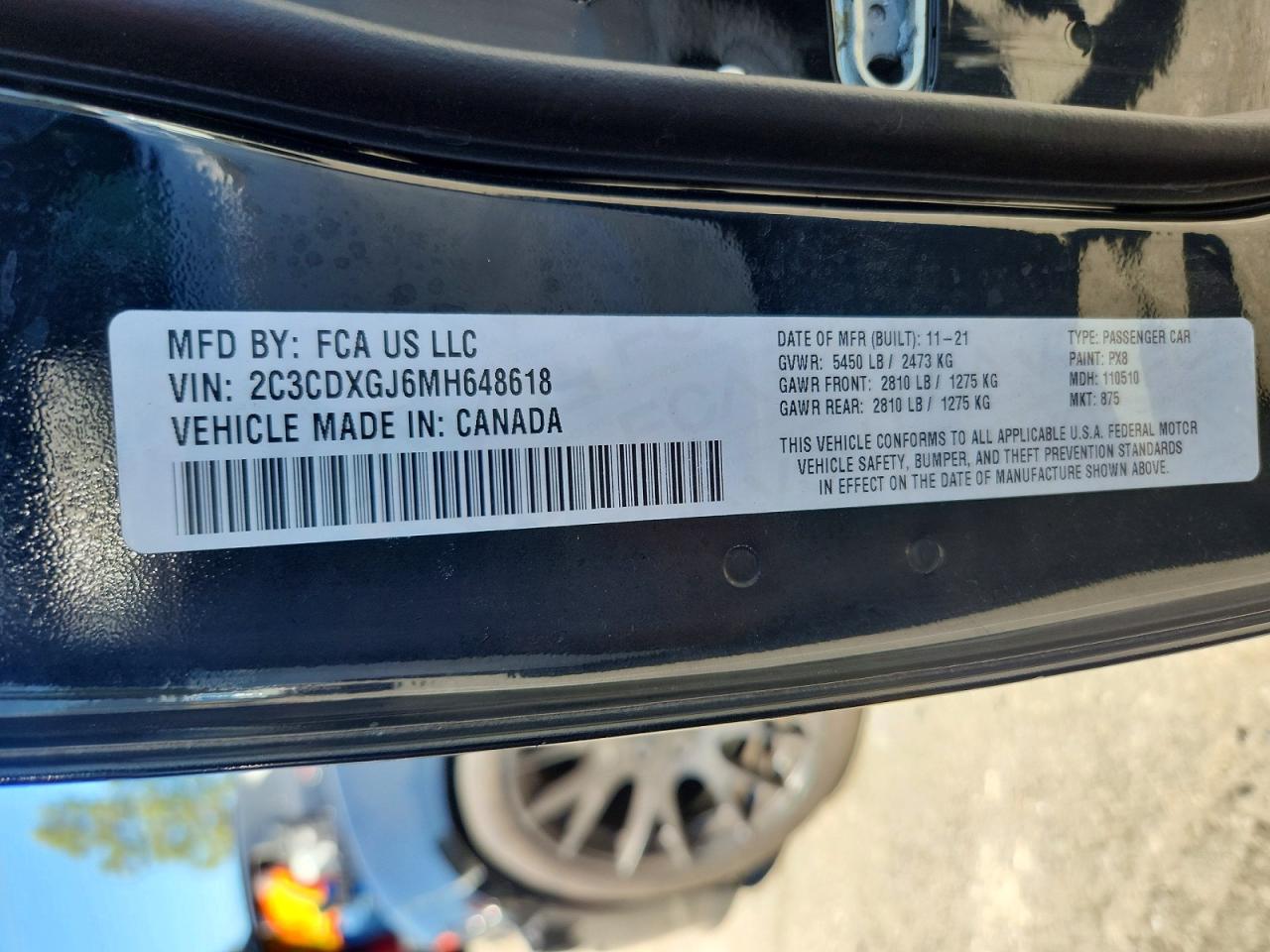 2021 Dodge Charger Scat Pack Black vin: 2C3CDXGJ6MH648618