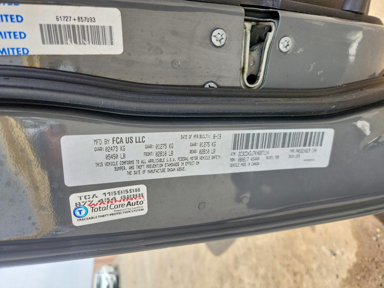 2019 Dodge Charger Scat Pack Gray vin: 2C3CDXGJ7KH697114
