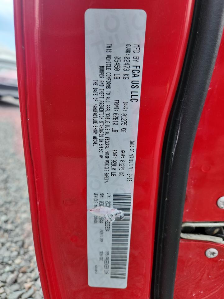 2016 Dodge Charger R Red vin: 2C3CDXGJ8GH225334