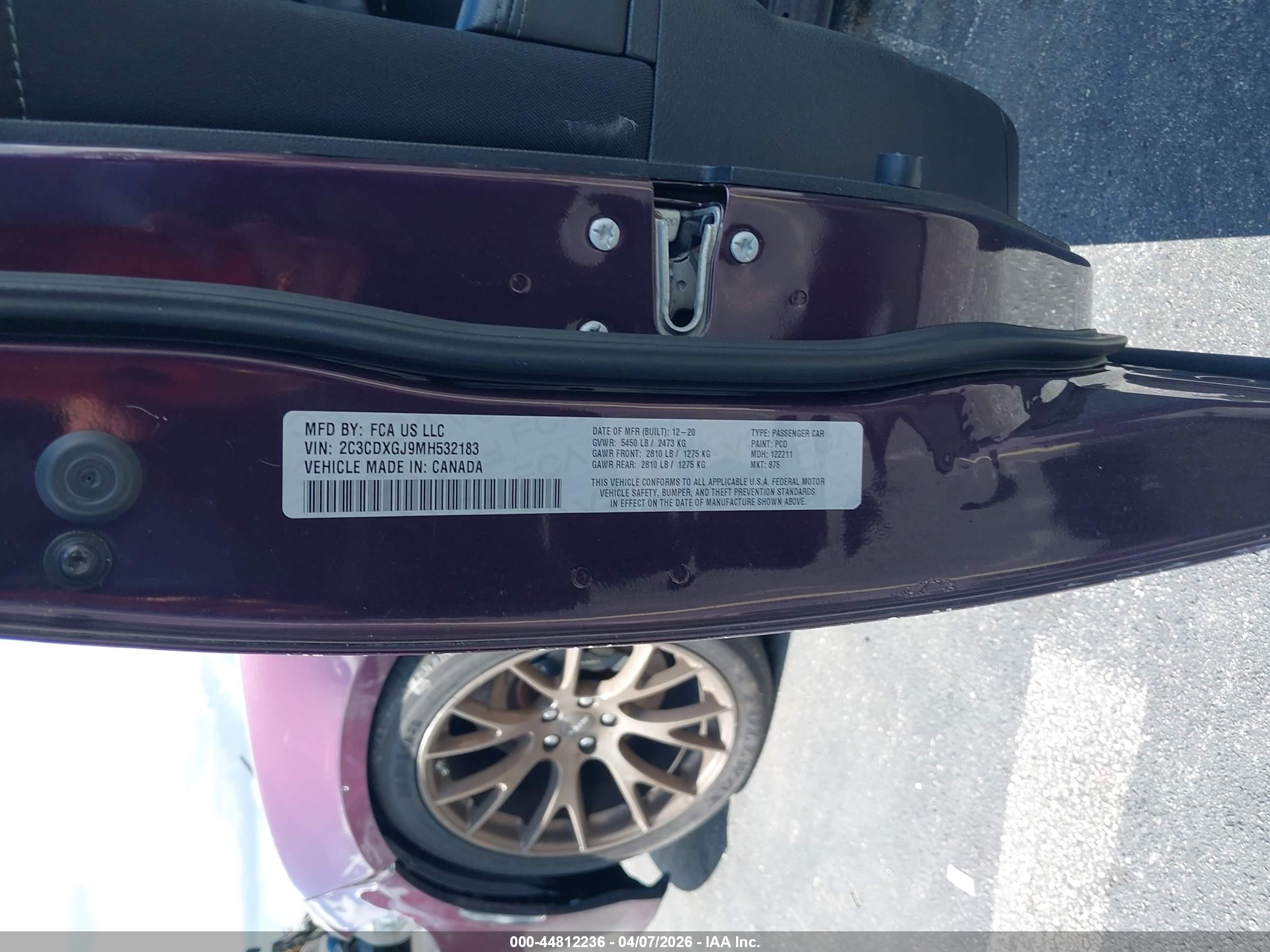 2021 Dodge Charger Scat Pack Rwd Purple vin: 2C3CDXGJ9MH532183