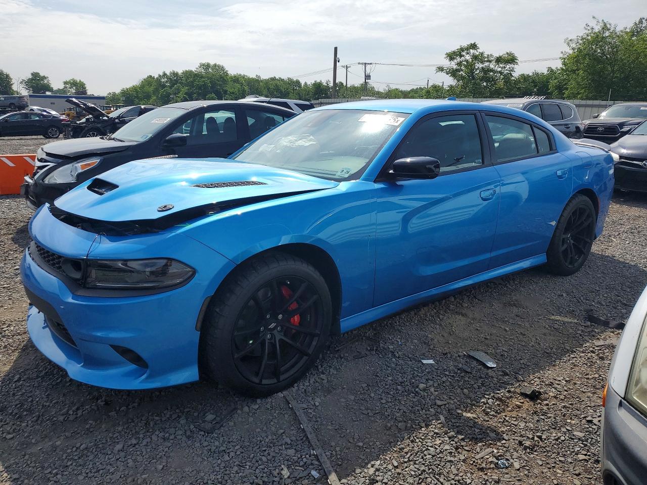 2023 Dodge Charger Scat Pack Blue vin: 2C3CDXGJ9PH568556
