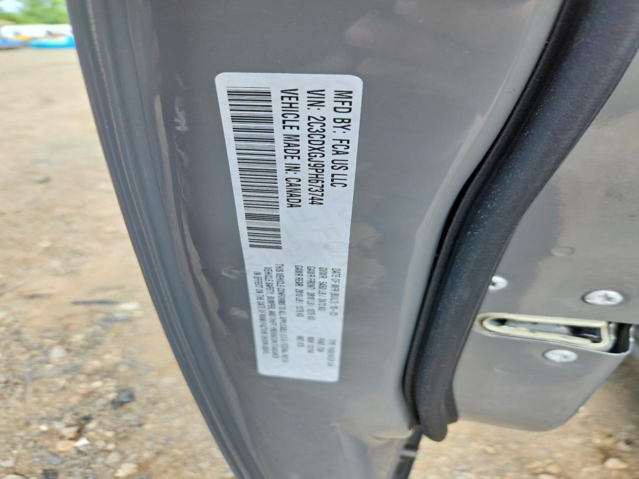 2023 Dodge Charger Scat Pack Gray vin: 2C3CDXGJ9PH673744