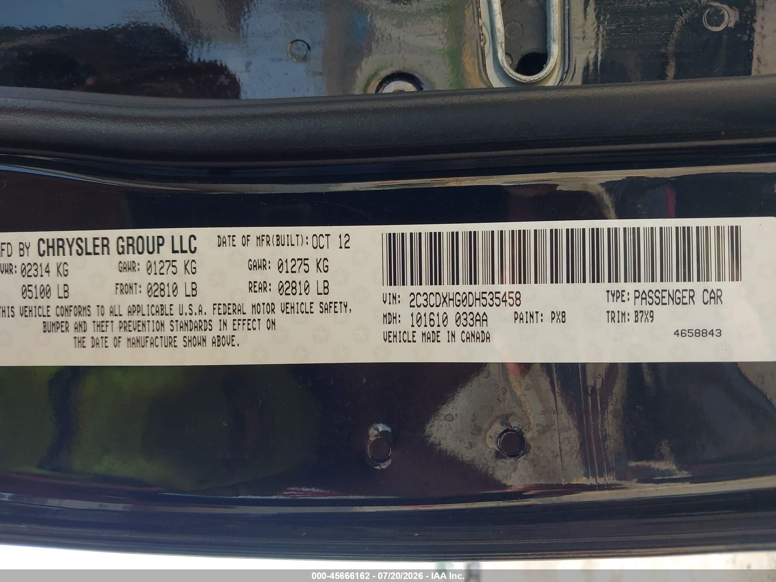2013 Dodge Charger Sxt Black vin: 2C3CDXHG0DH535458