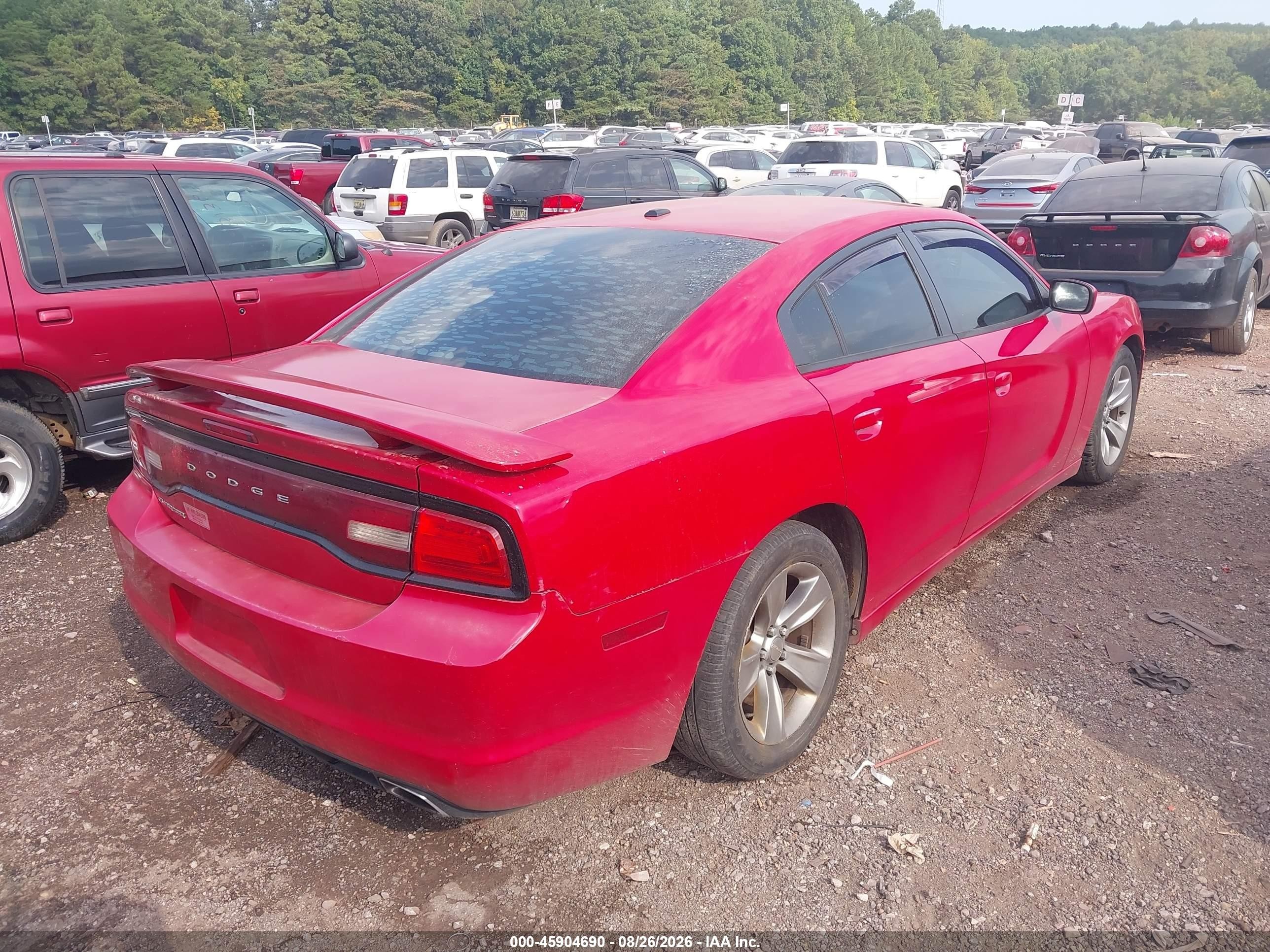 2013 Dodge Charger Sxt Red vin: 2C3CDXHG0DH566824