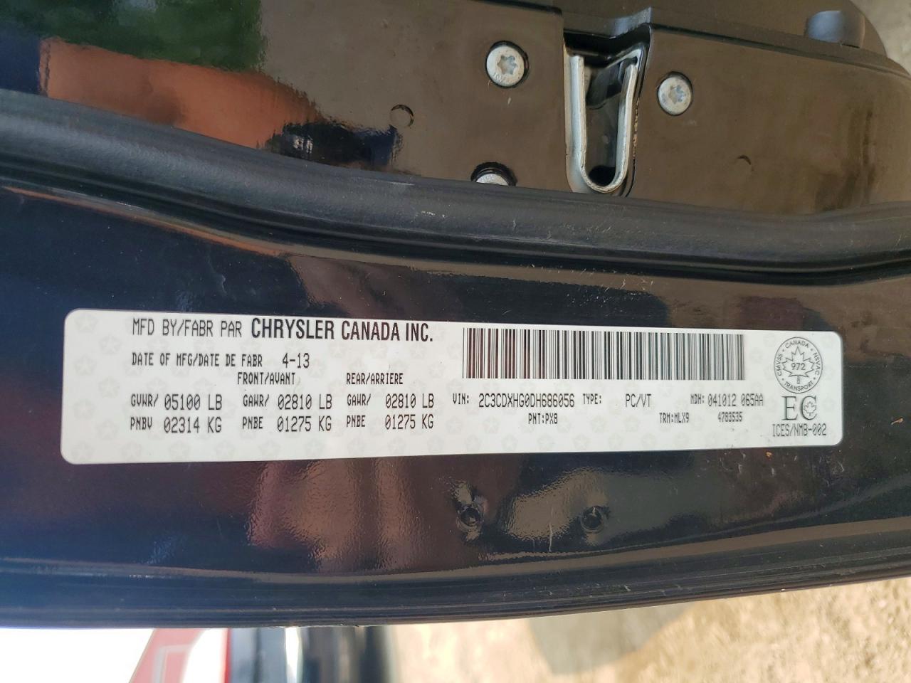 2013 Dodge Charger Sxt Черный vin: 2C3CDXHG0DH686056