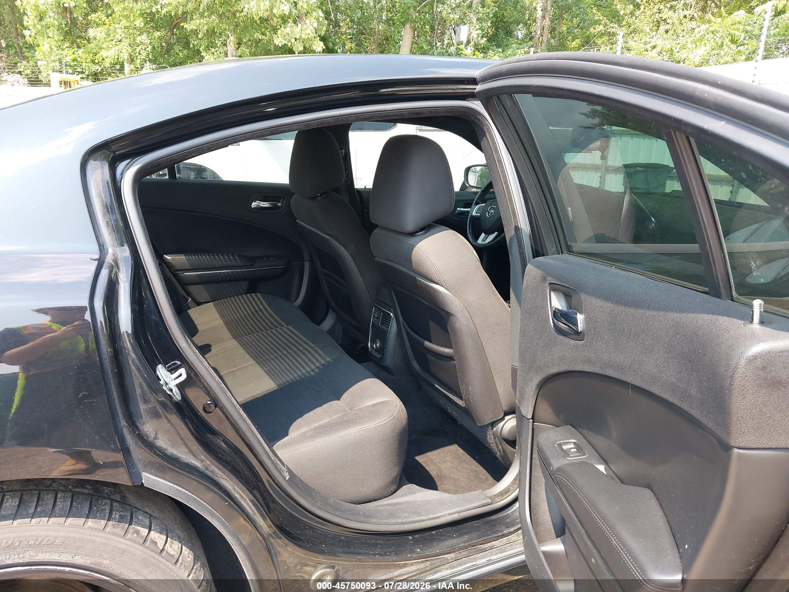 2014 Dodge Charger Sxt Black vin: 2C3CDXHG0EH173634