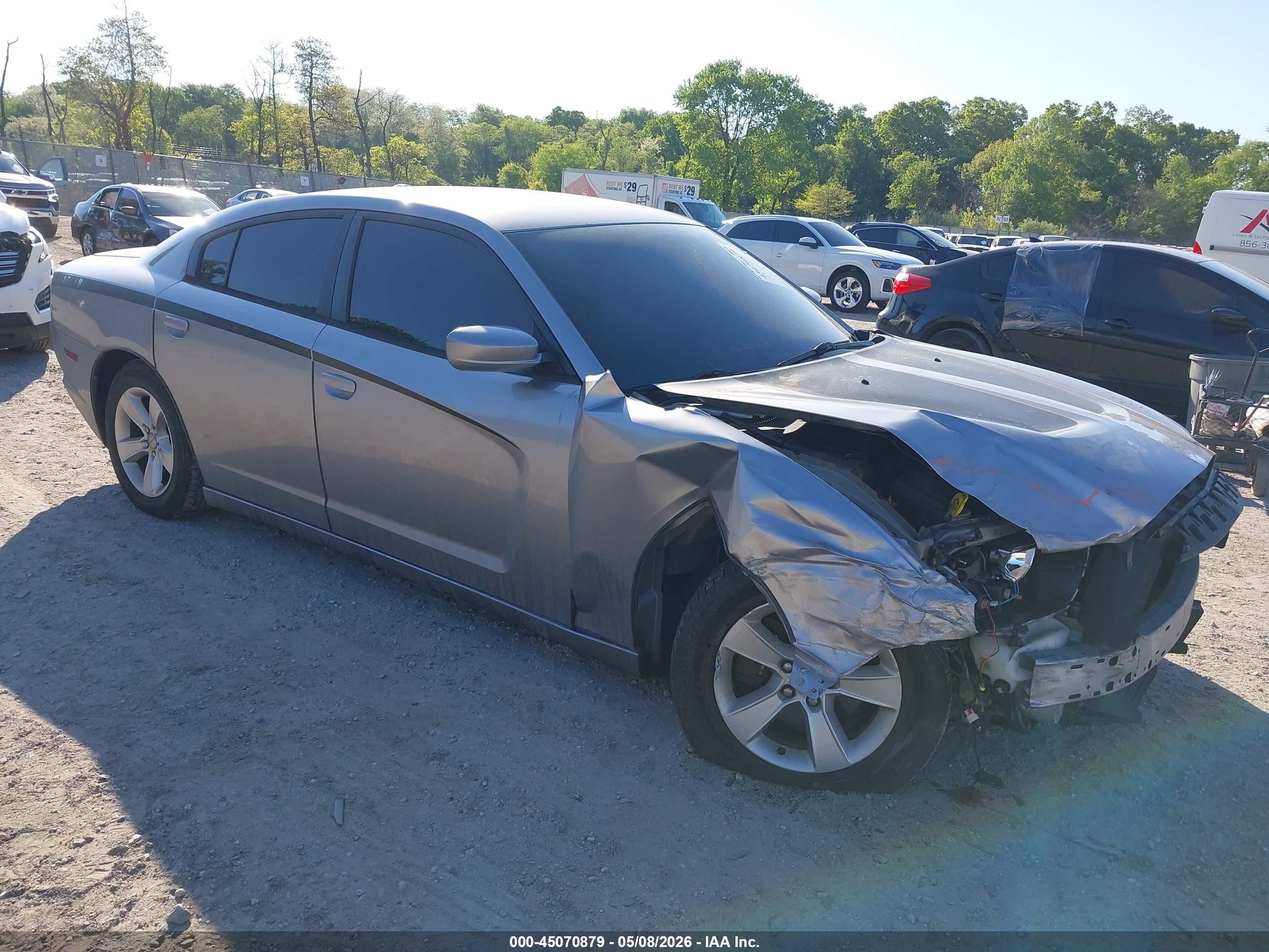 2014 Dodge Charger Sxt Silver vin: 2C3CDXHG0EH267447
