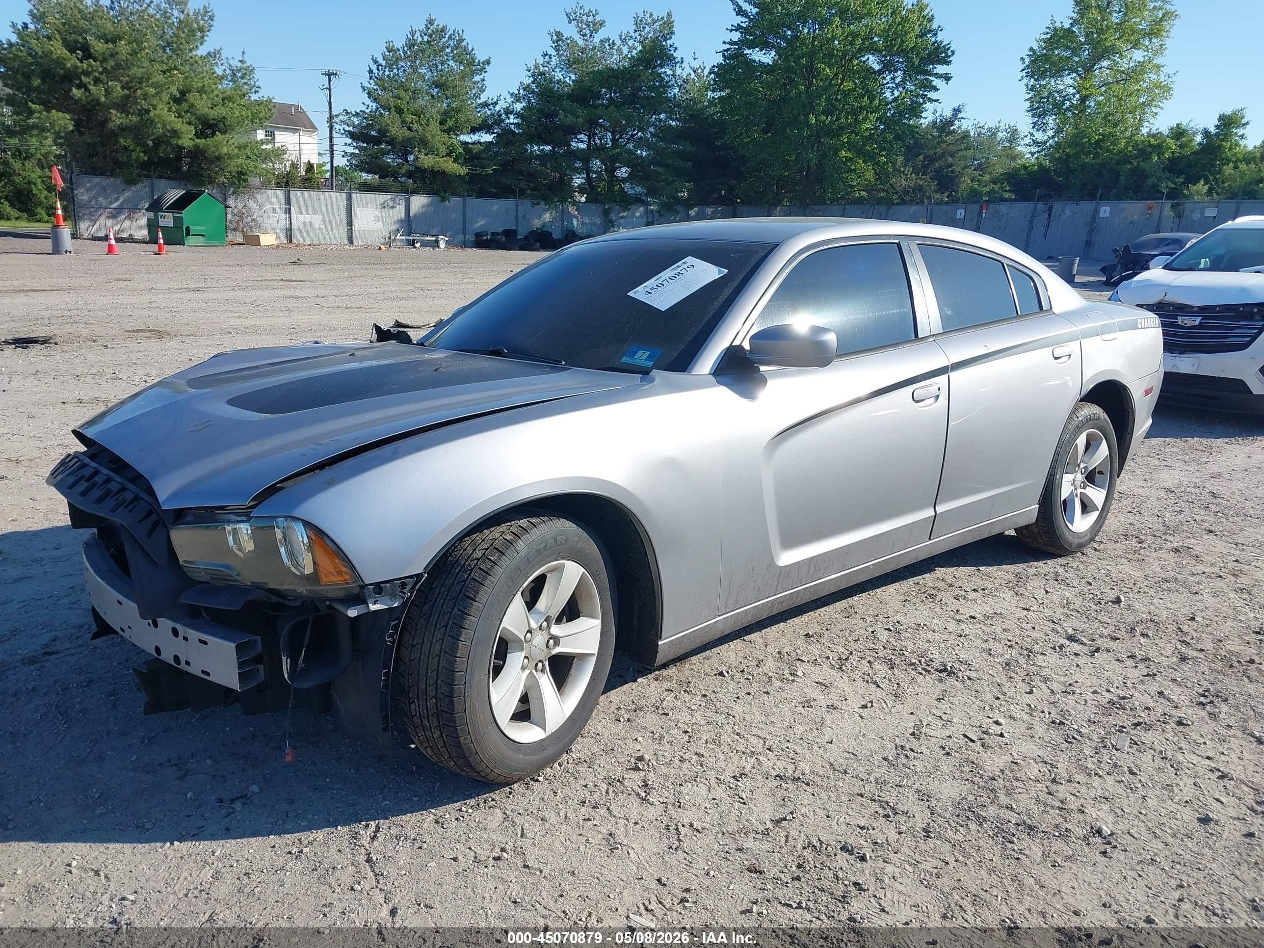 2014 Dodge Charger Sxt Silver vin: 2C3CDXHG0EH267447