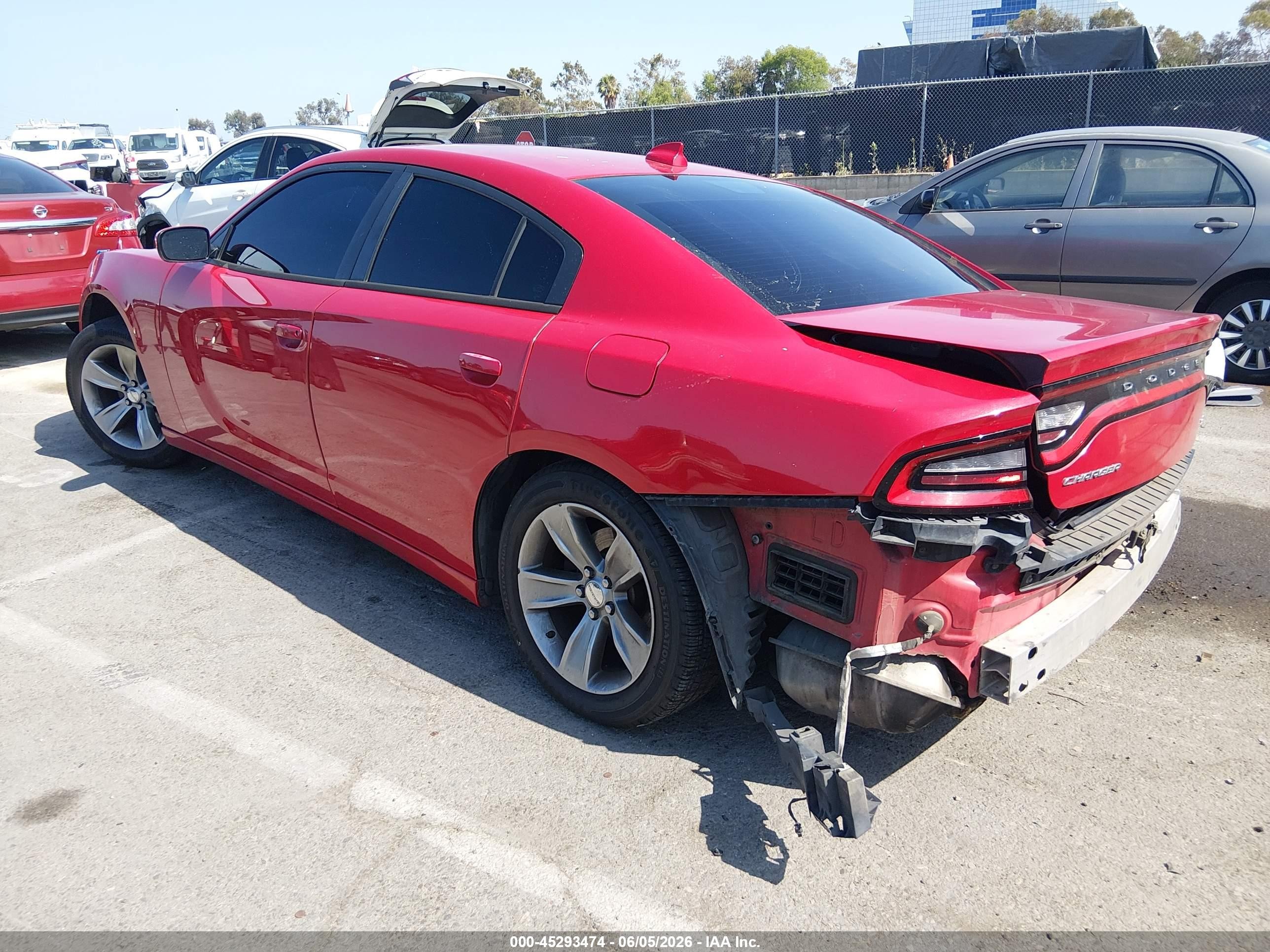 2015 Dodge Charger Sxt Красный vin: 2C3CDXHG0FH784216