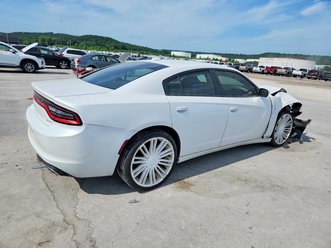 2015 Dodge Charger Sxt White vin: 2C3CDXHG0FH805744